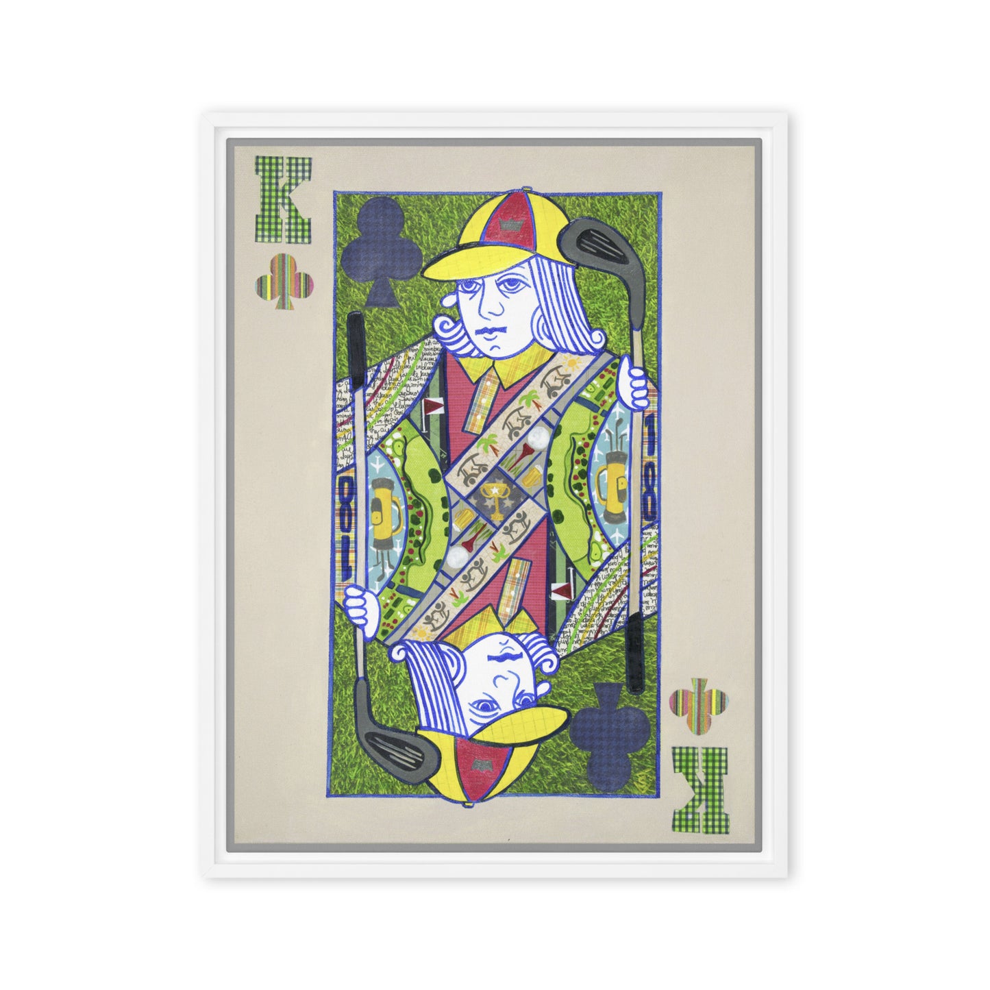 King of Clubs by Suzanne Villella | Framed canvas