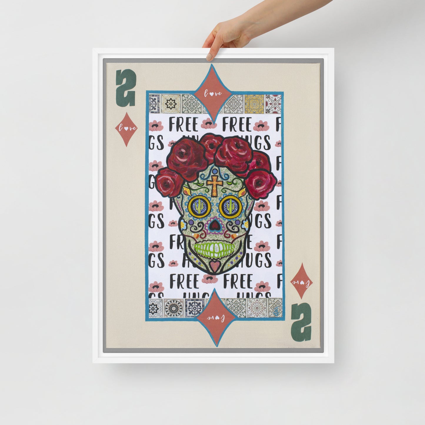 Two of Diamonds by Suzanne Villella | Framed canvas