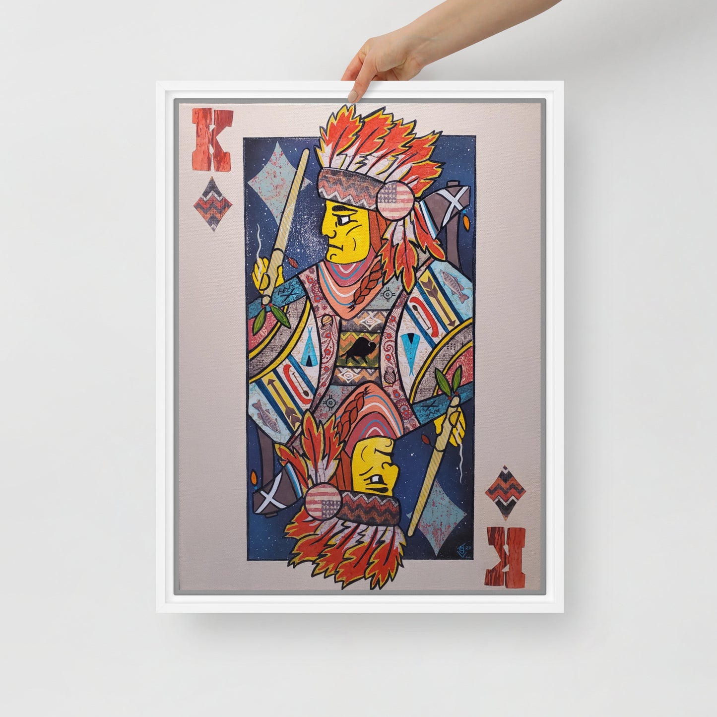 King of Diamonds by Suzanne Villella | Framed canvas