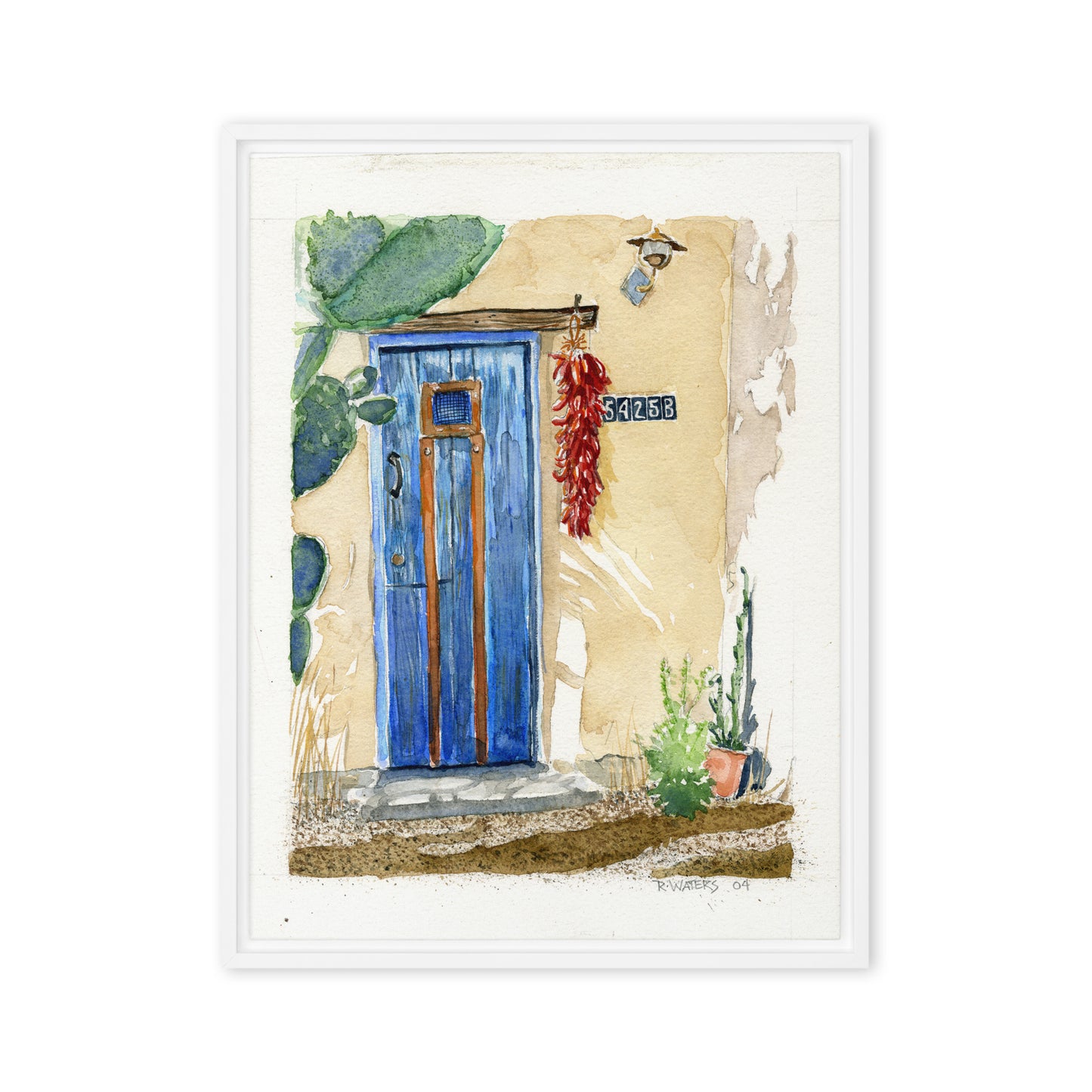 Blue Door Ft Lowell by Rob Waters | Framed canvas