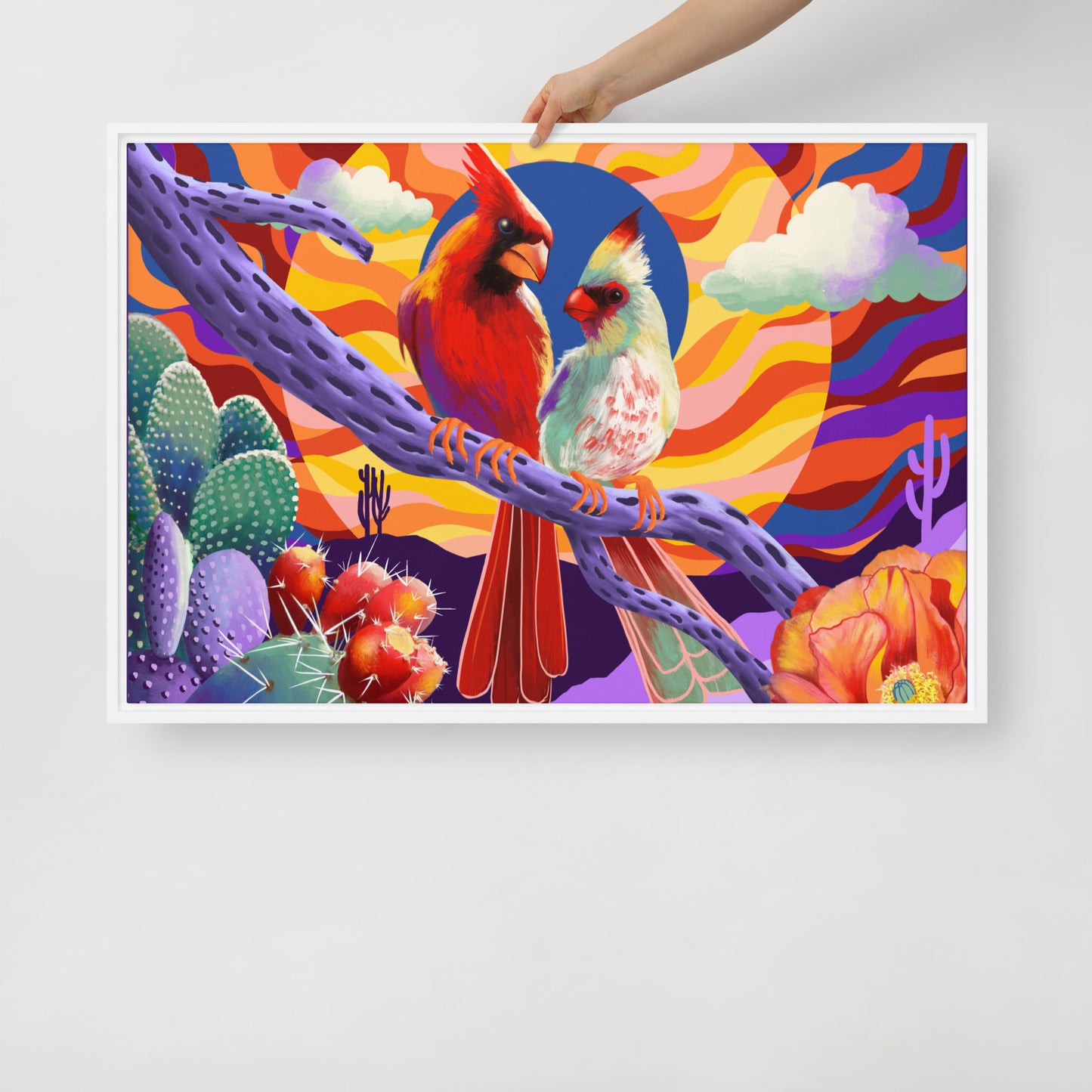 Love Birds by Jessica Gonzales | Framed canvas