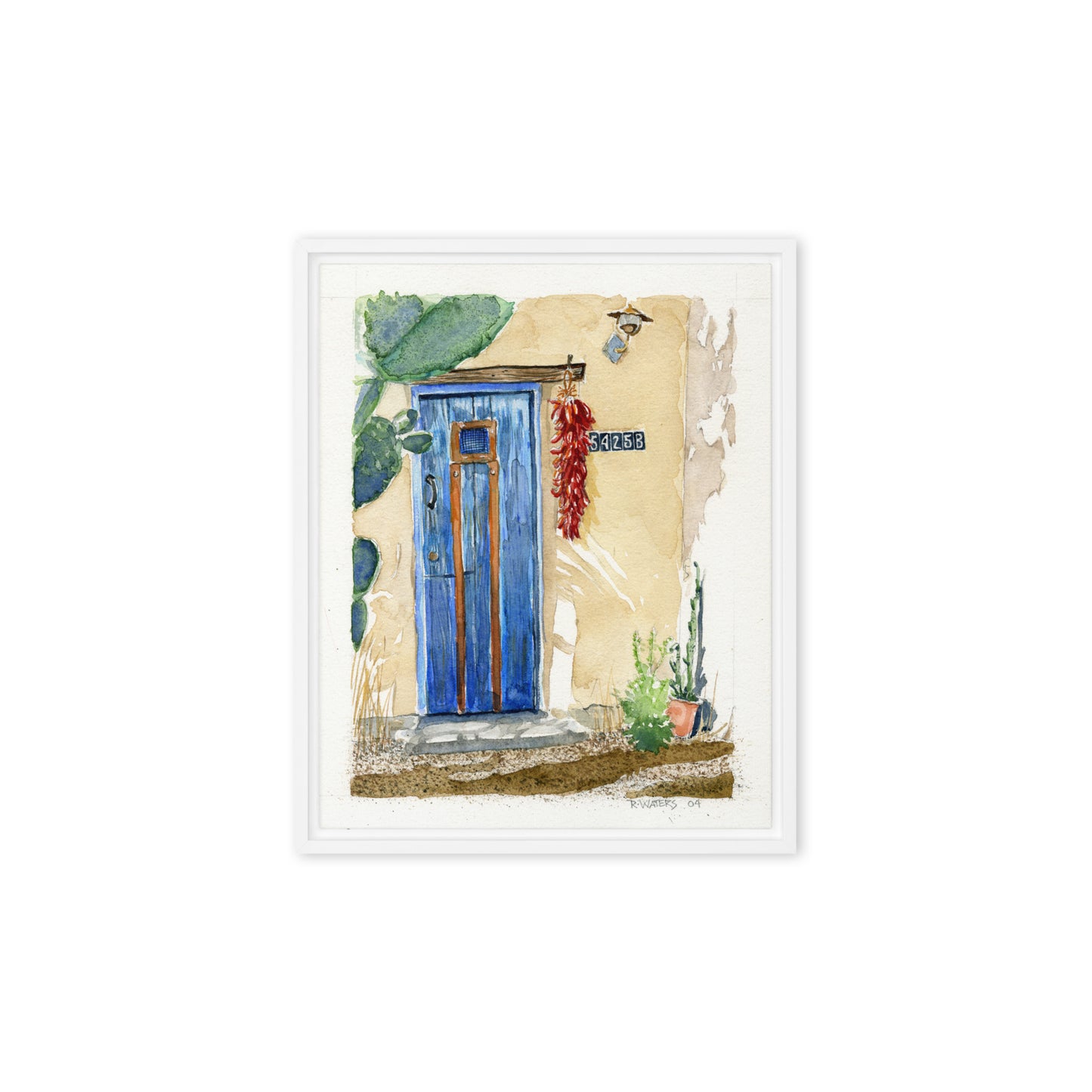 Blue Door Ft Lowell by Rob Waters | Framed canvas