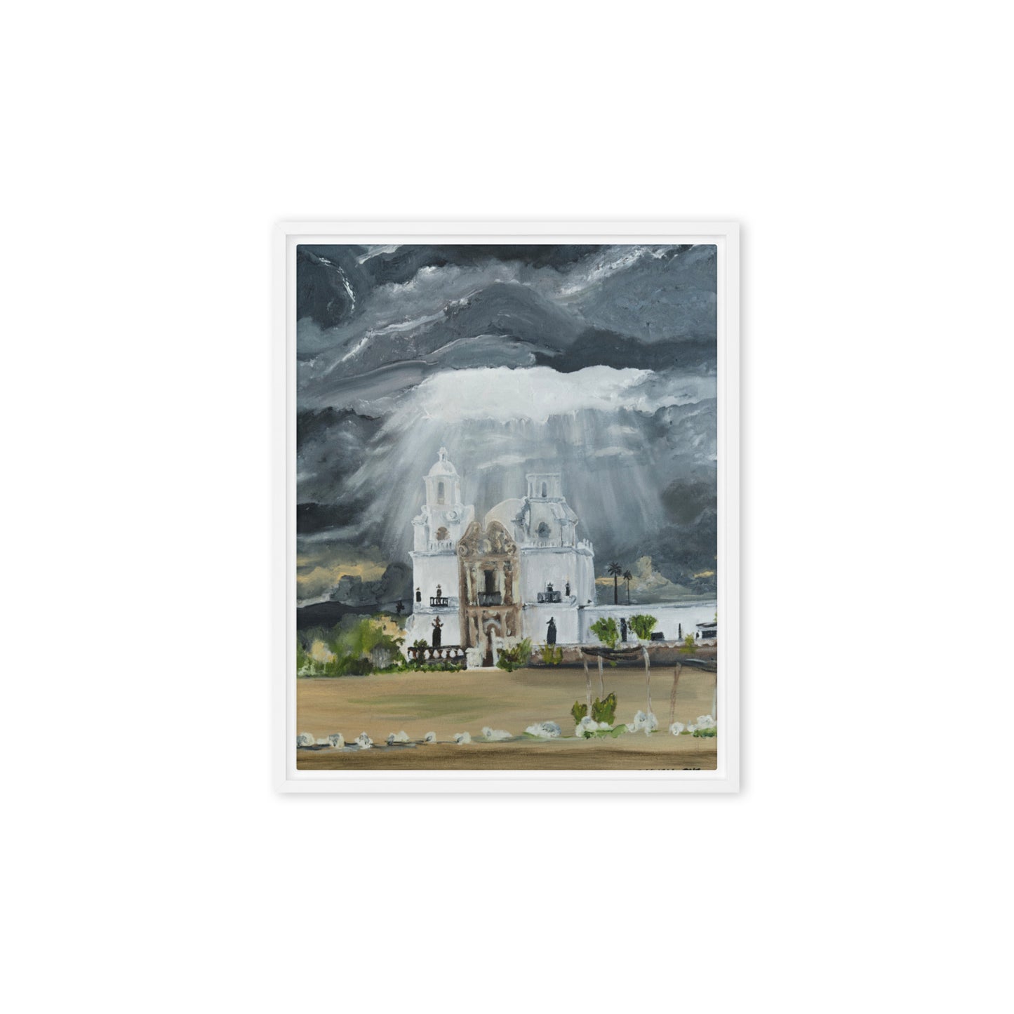 Heaven Opens Over San Xavier by Steven Bye | Framed canvas