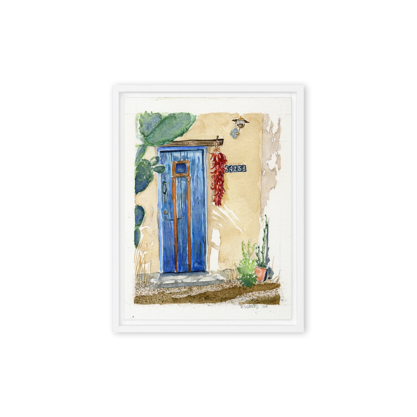 Blue Door Ft Lowell by Rob Waters | Framed canvas