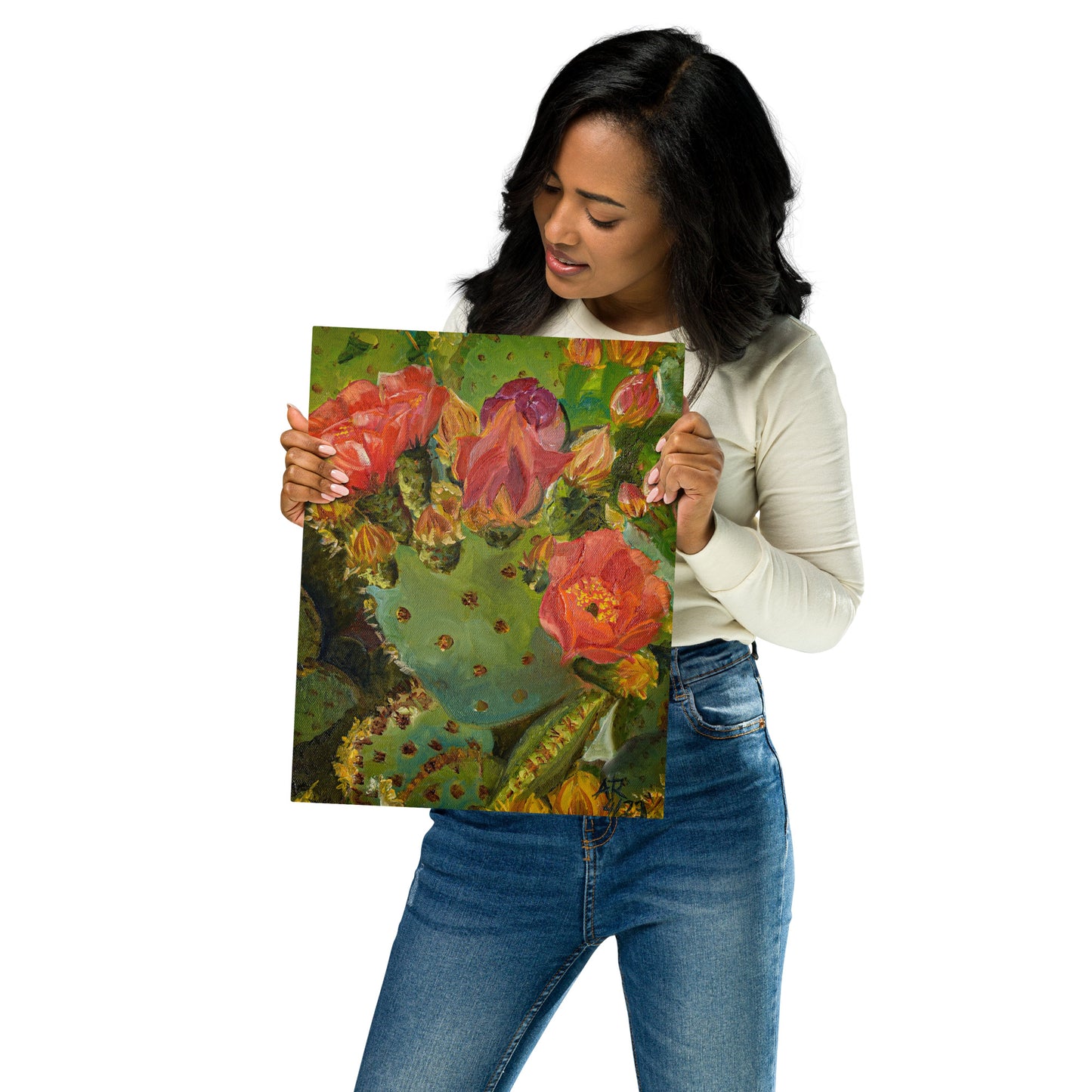 The Blooming Opuntia by Andrea Rodriguez | Metal Prints