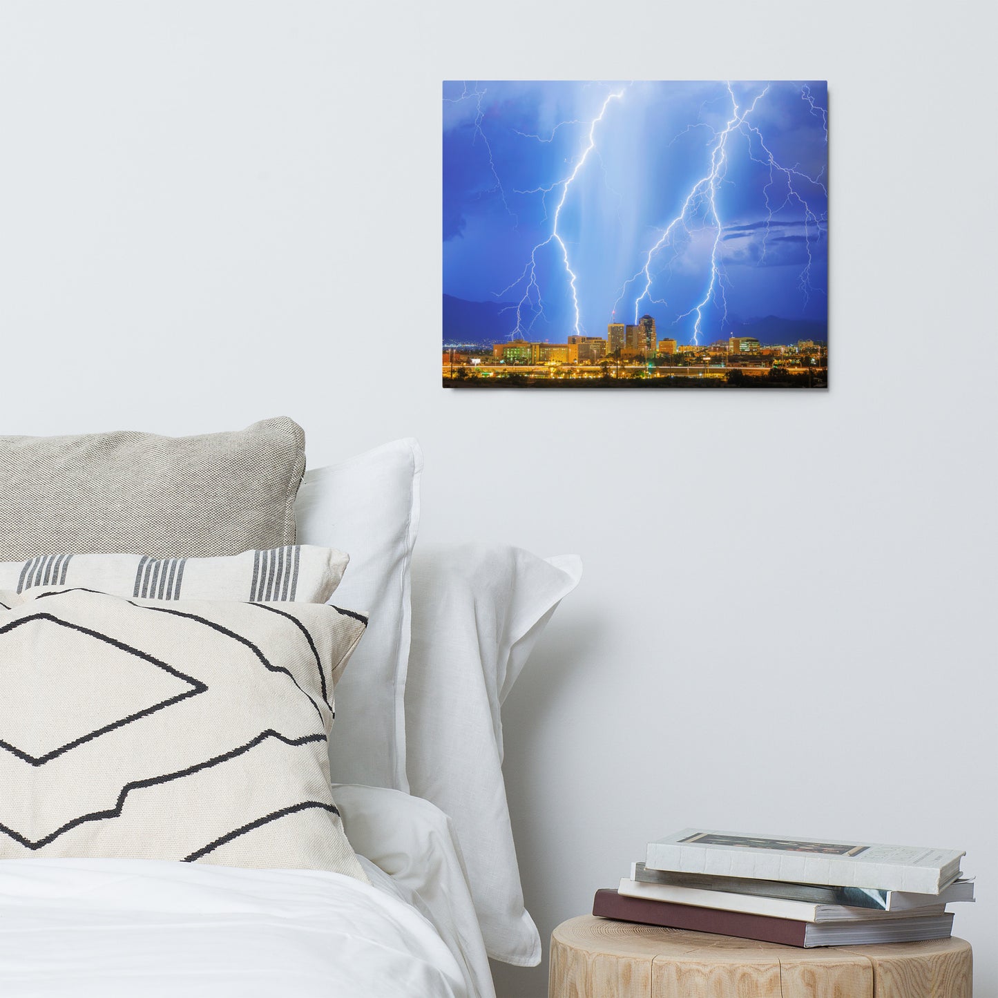 Downtown Tucson Lightning Monsoon by Sean Parker Photography| Metal prints