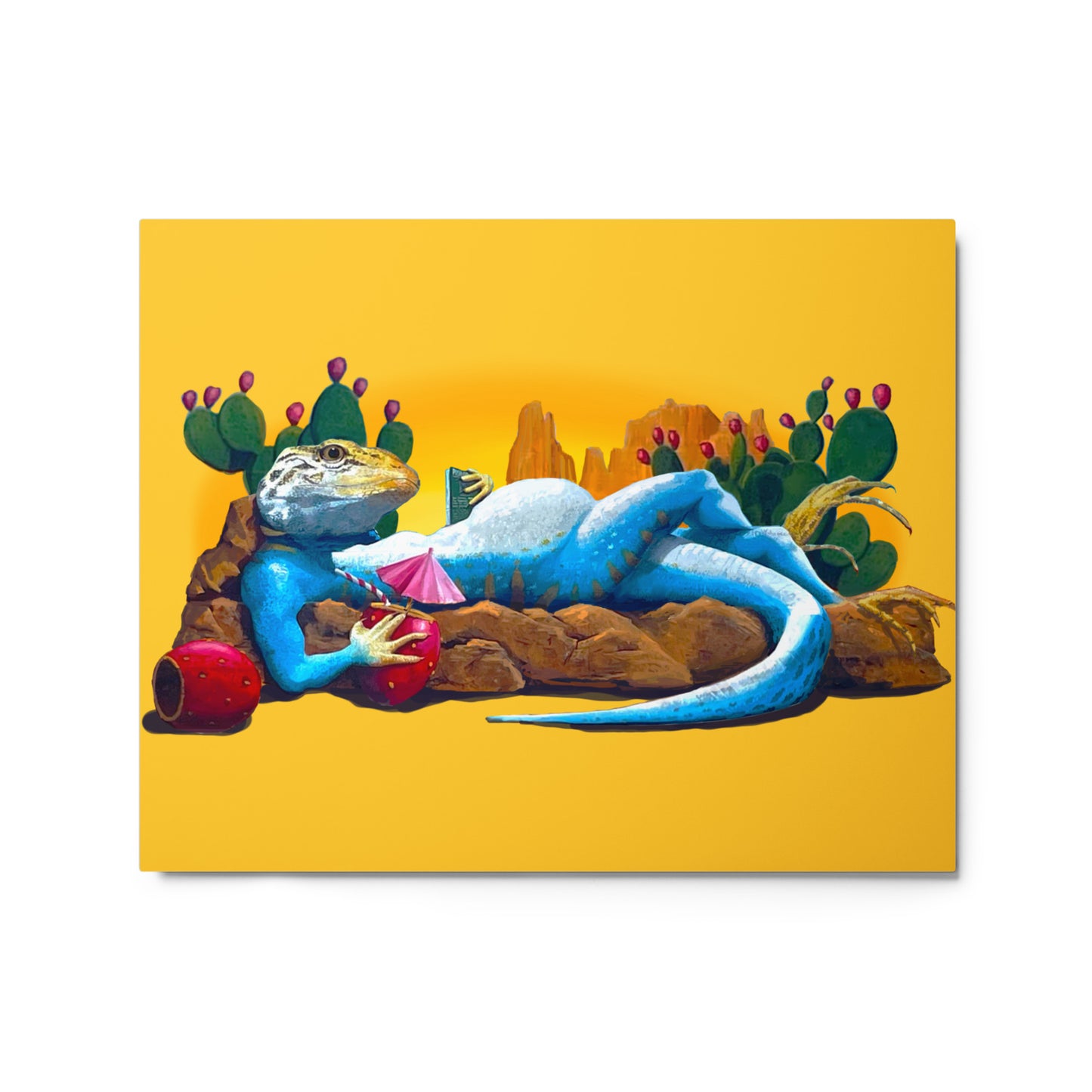 Loungin' Lizard Mural by Joe Pagac | Metal prints