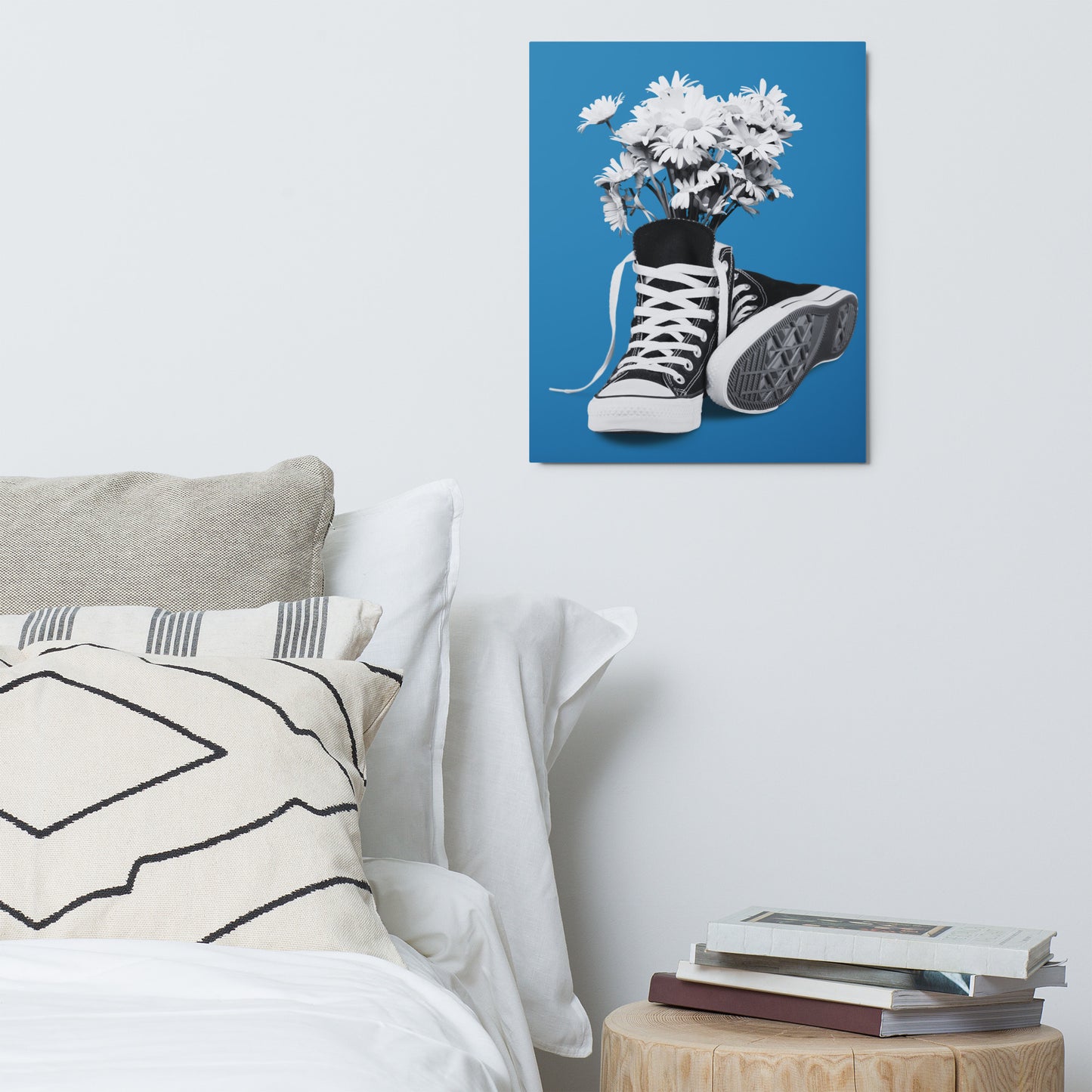 A Converse-ation by Enrique Aldana - Blue | Metal prints