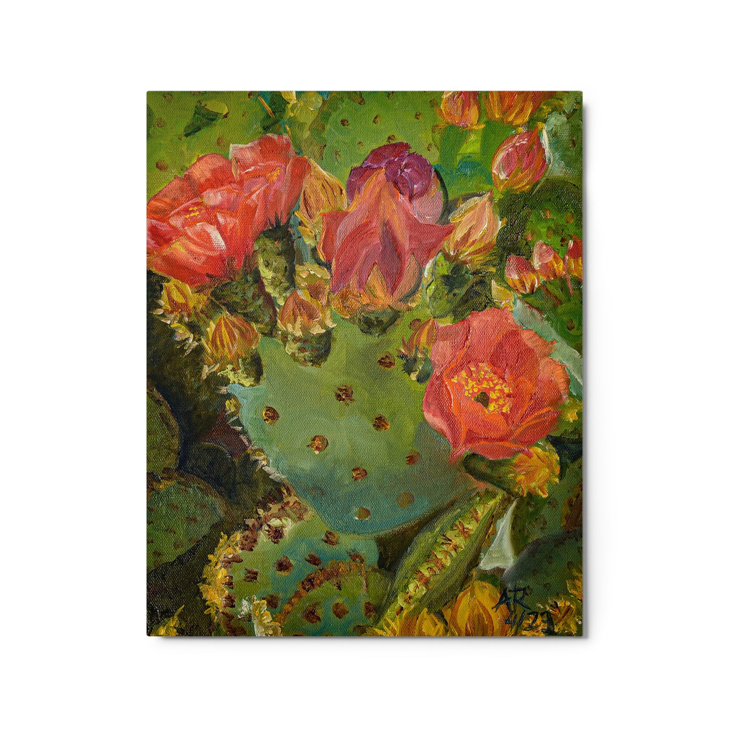 The Blooming Opuntia by Andrea Rodriguez | Metal Prints