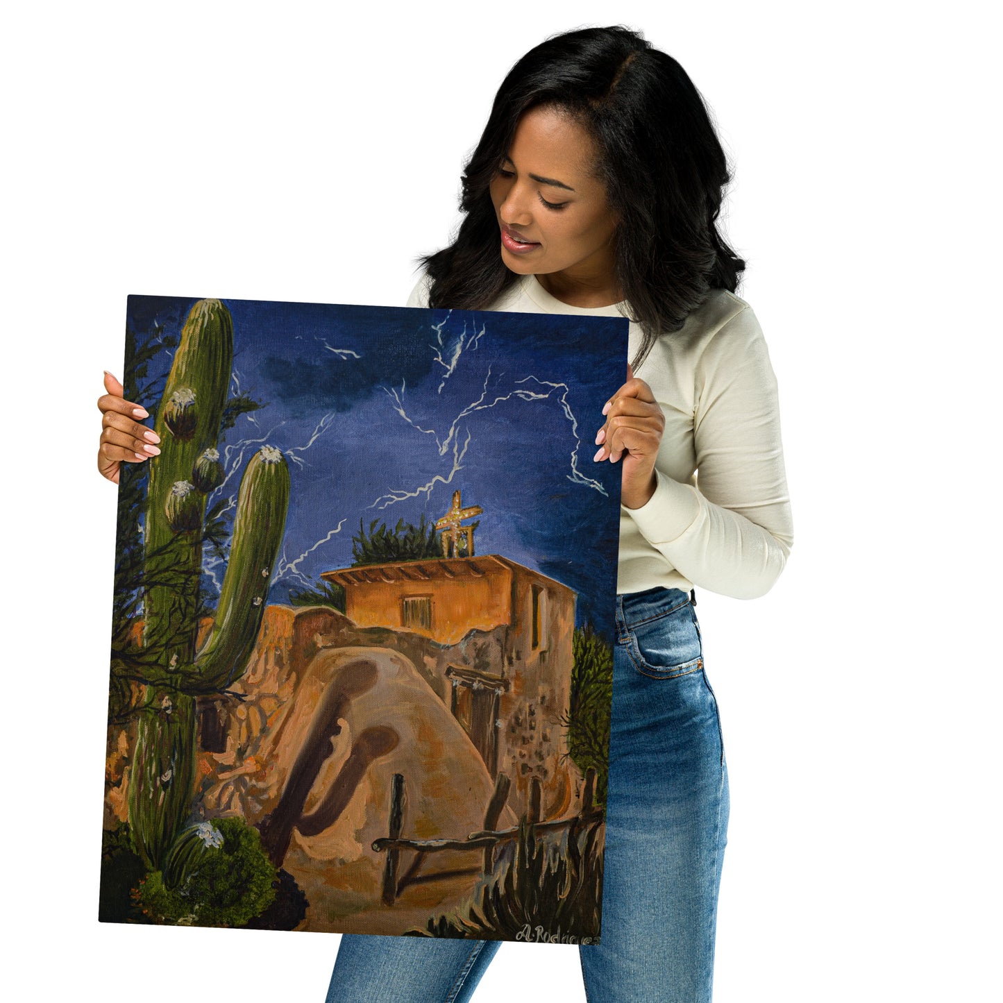 Degrazia Chapel Night Sky by Andrea Rodriguez | Metal prints