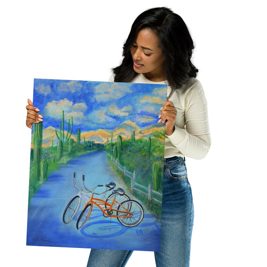 Bikes by Julie Bonner | Metal prints