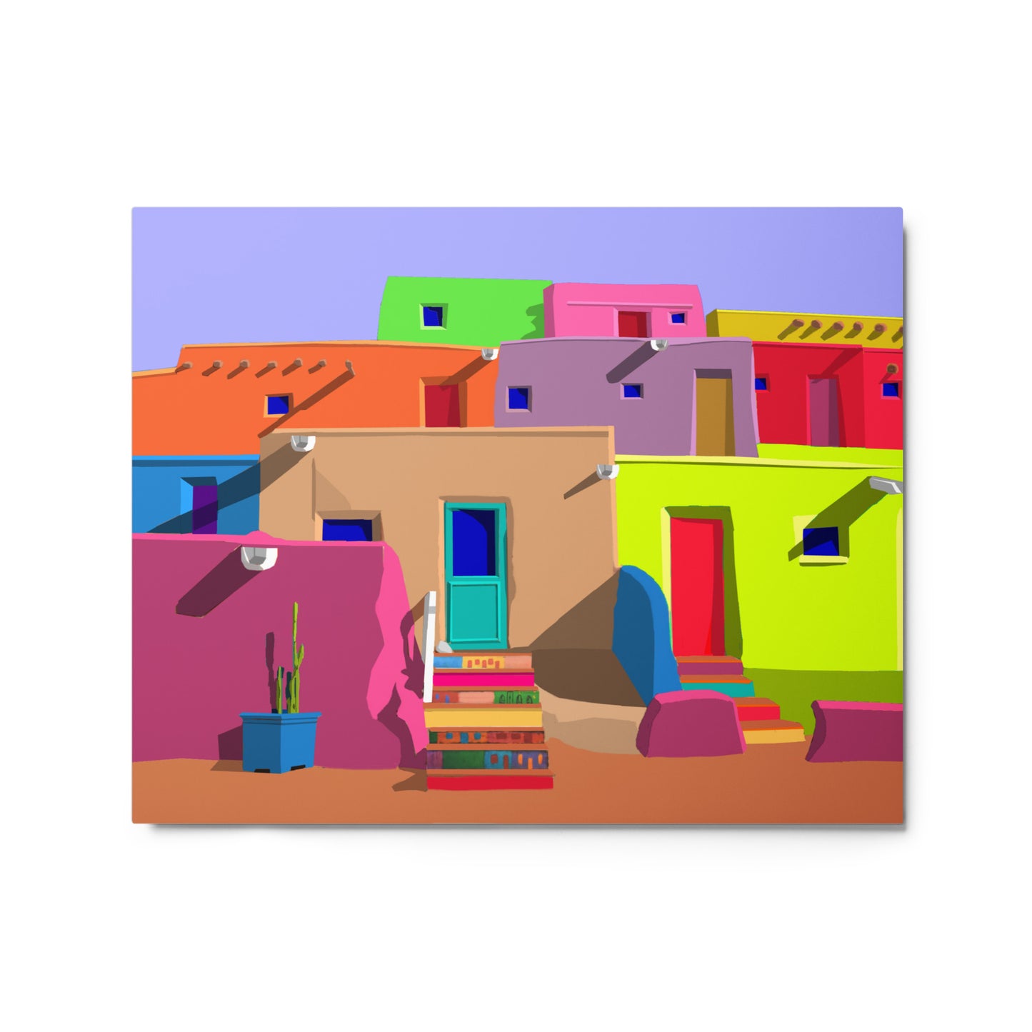 Pueblos Houses by Mike Berren | Metal prints