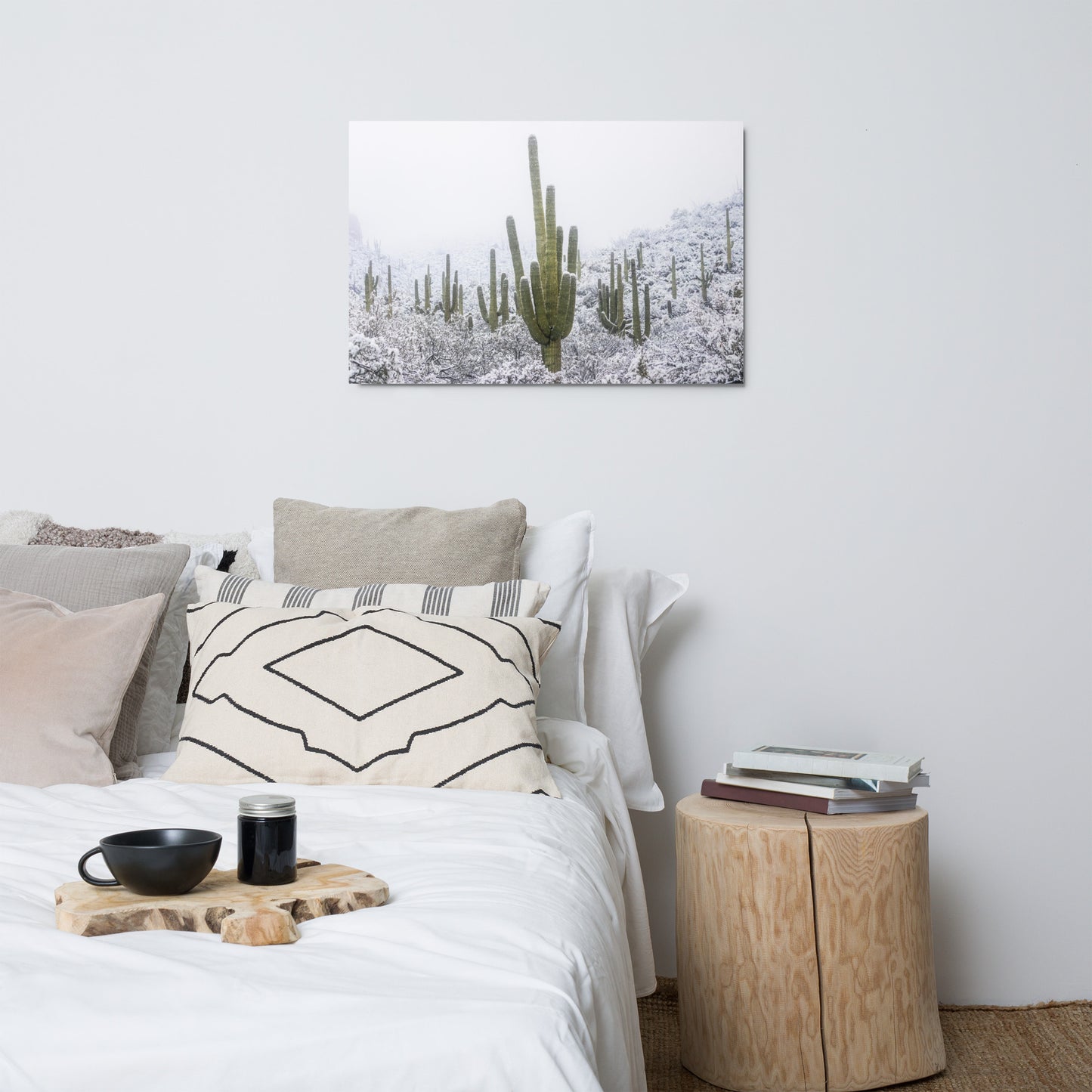 Saguaro Snowfall by Sean Parker Photography | Metal prints