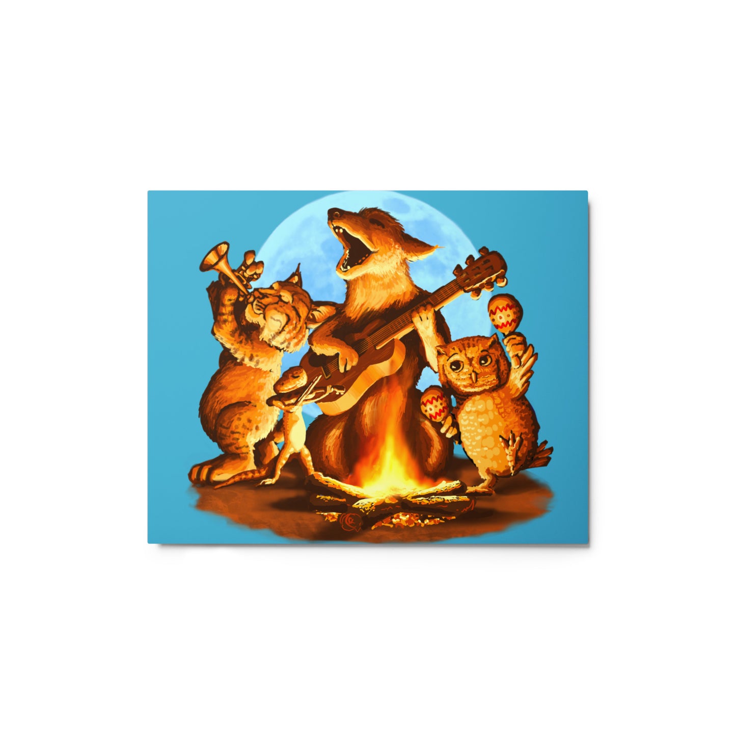 Campfire Mural by Joe Pagac | Metal prints