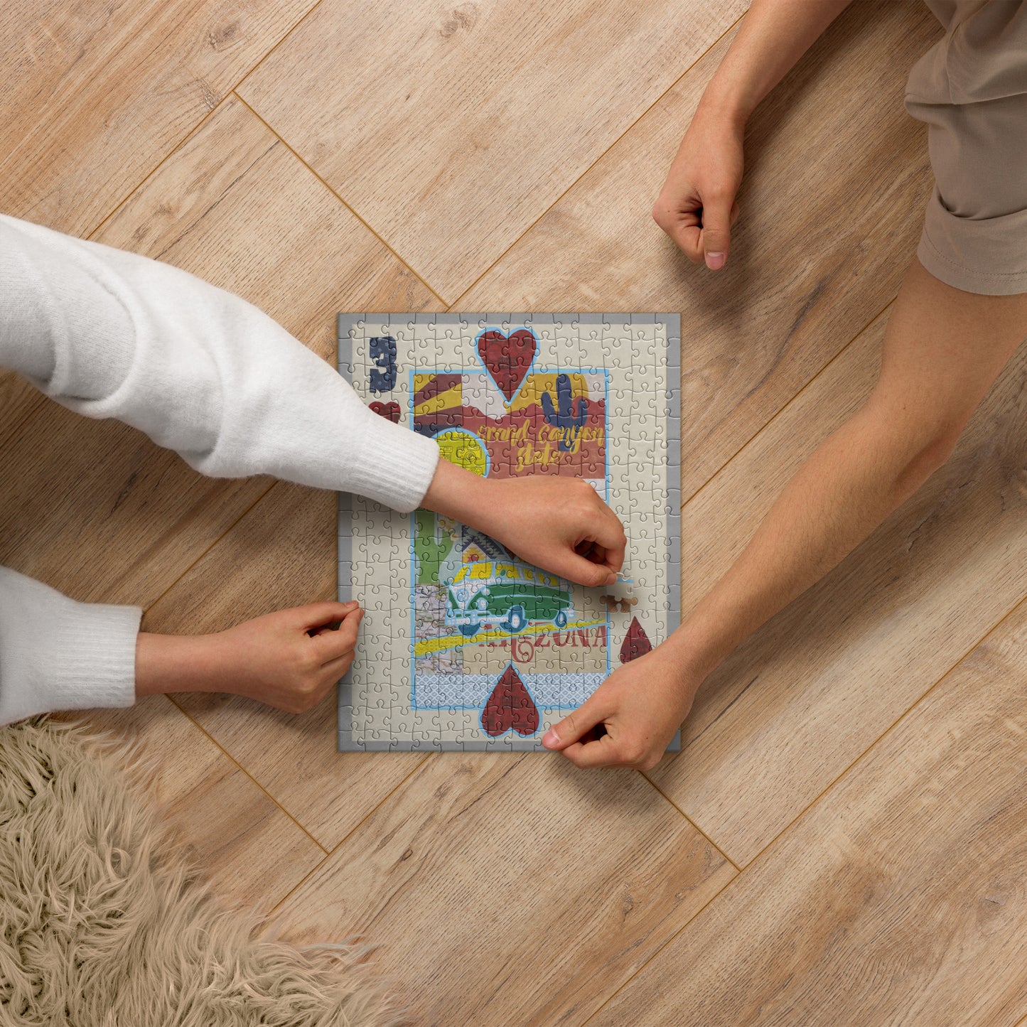 Three of Hearts by Suzanne Villella | Jigsaw puzzle