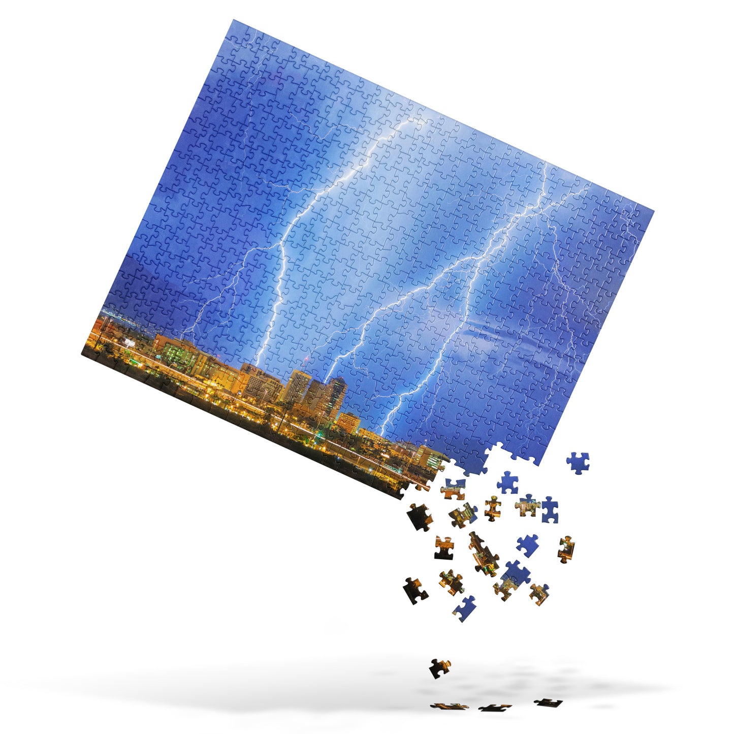 Downtown Tucson Lightning Monsoon by Sean Parker Photography | Jigsaw puzzle