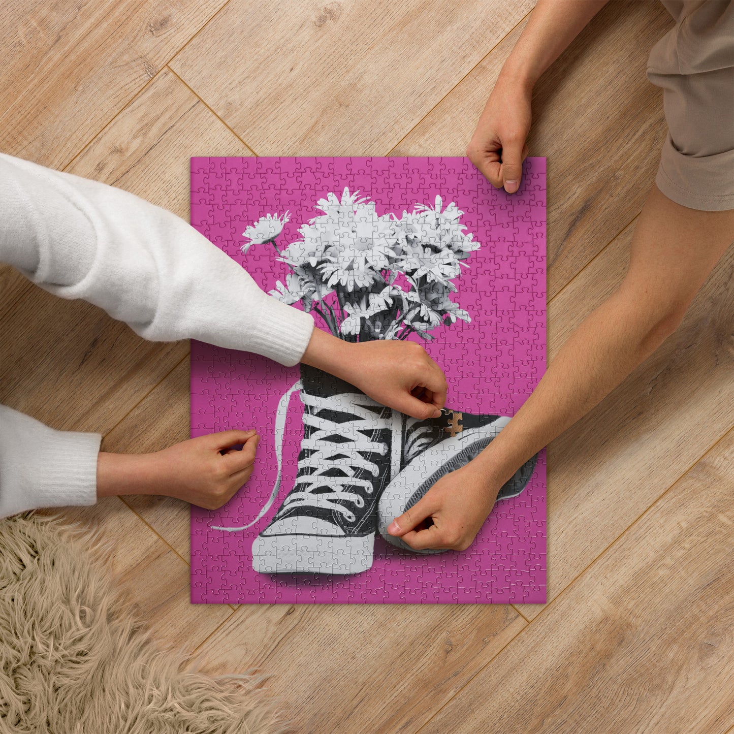 A Converse-ation by Enrique Aldana - Pink | Jigsaw puzzle