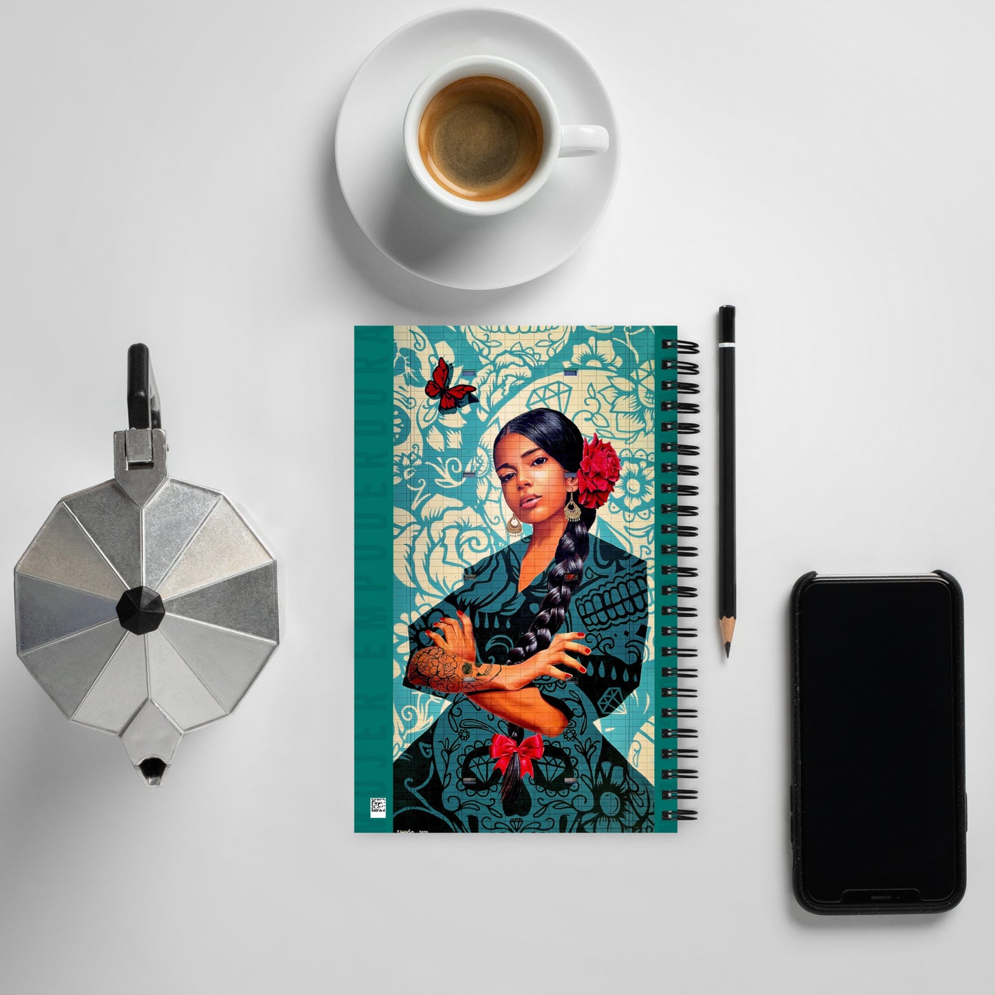 Empowered Woman Mural by Ignacio Garcia | Spiral notebook