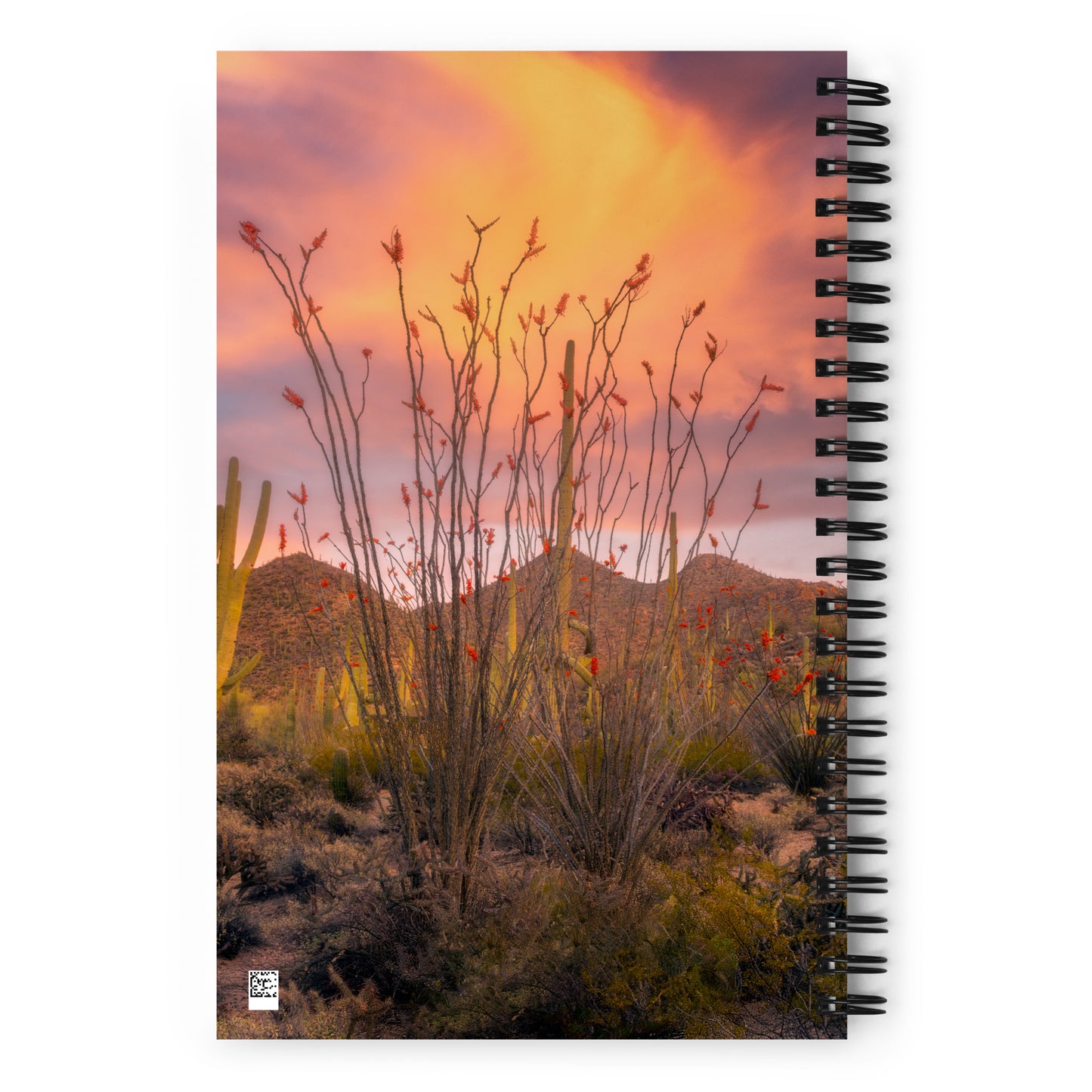 Tucson Mountain Park Sunset by Sean Parker Photography | Spiral notebook