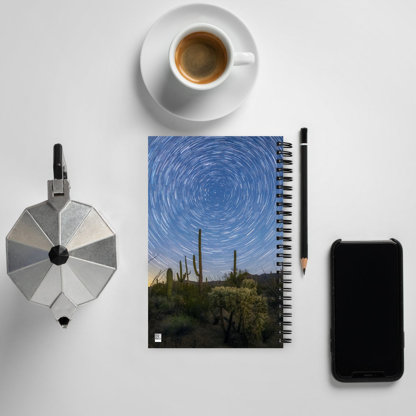 Sonoran Startrails by Sean Parker Photography | Spiral notebook