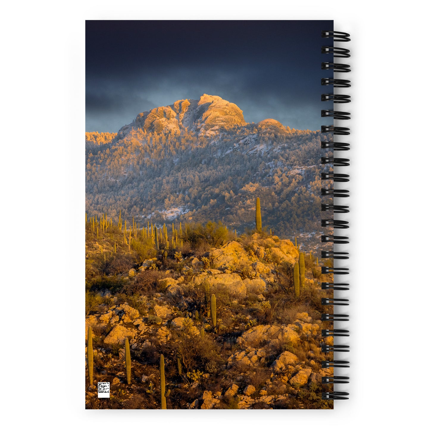 Rincon Mountain Snow by Sean Parker Photography | Spiral notebook