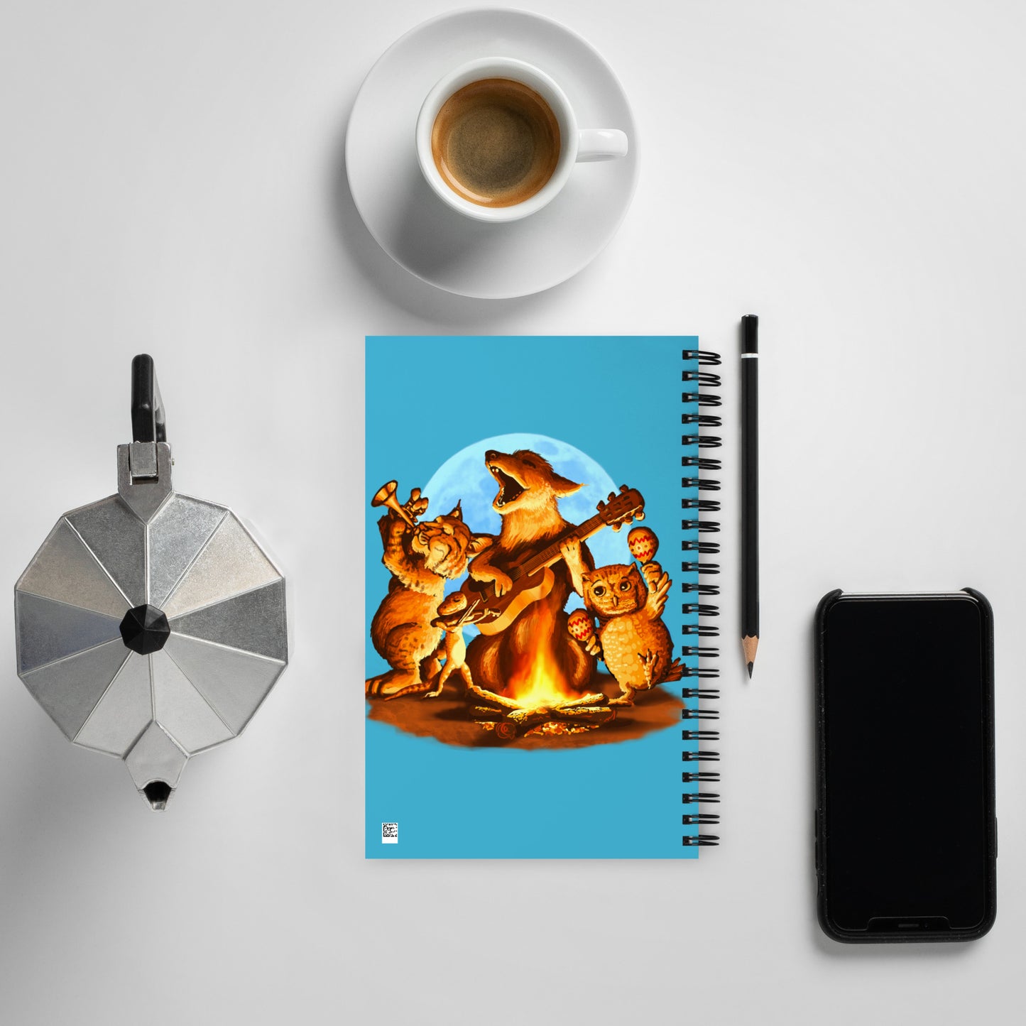 Campfire Mural by Joe Pagac | Spiral notebook