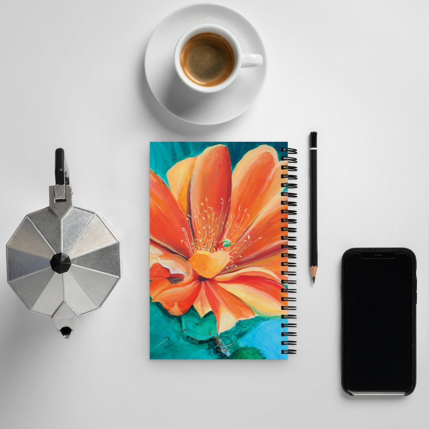 Desert Flower by Julie Bonner | Spiral notebook