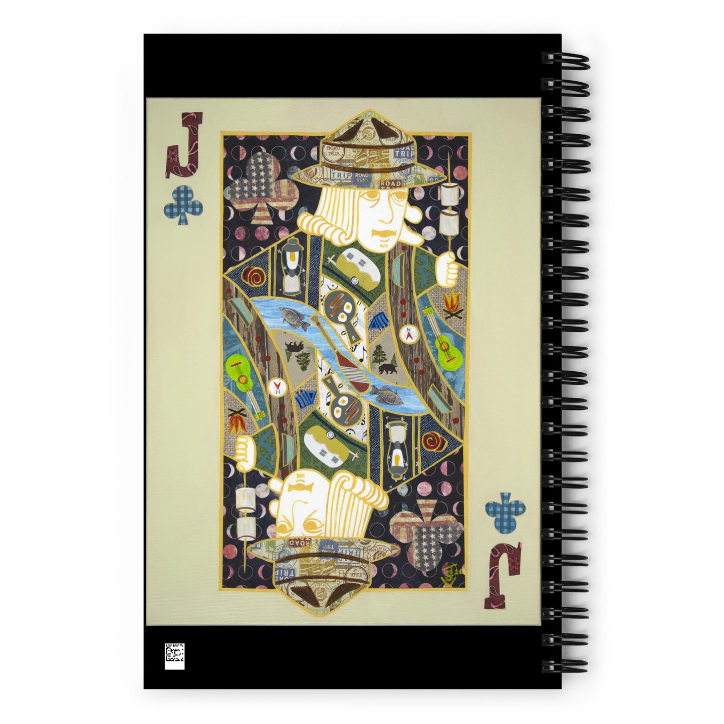 Jack of Clubs by Suzanne Villella | Spiral notebook