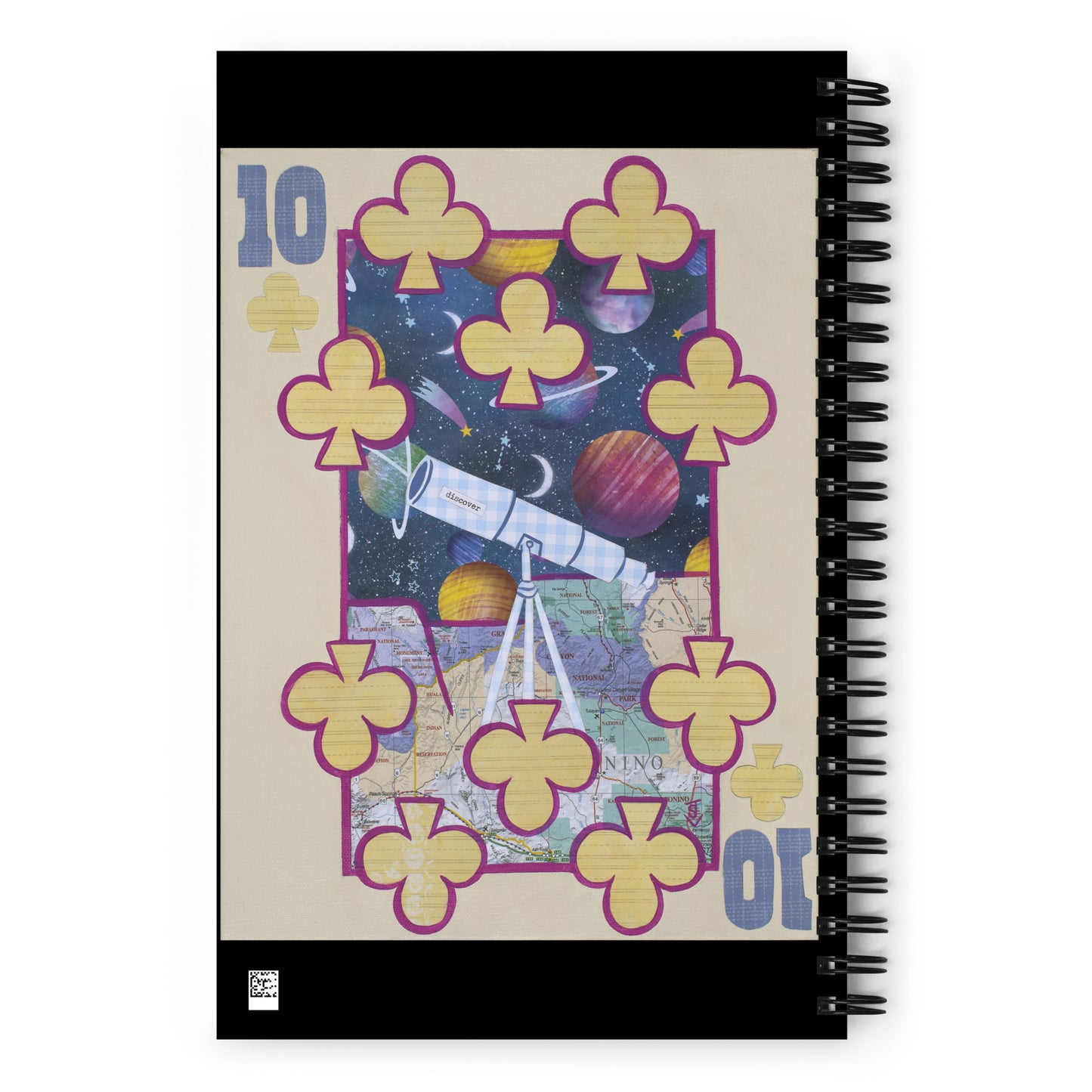 Ten of Clubs by Suzanne Villella | Spiral notebook