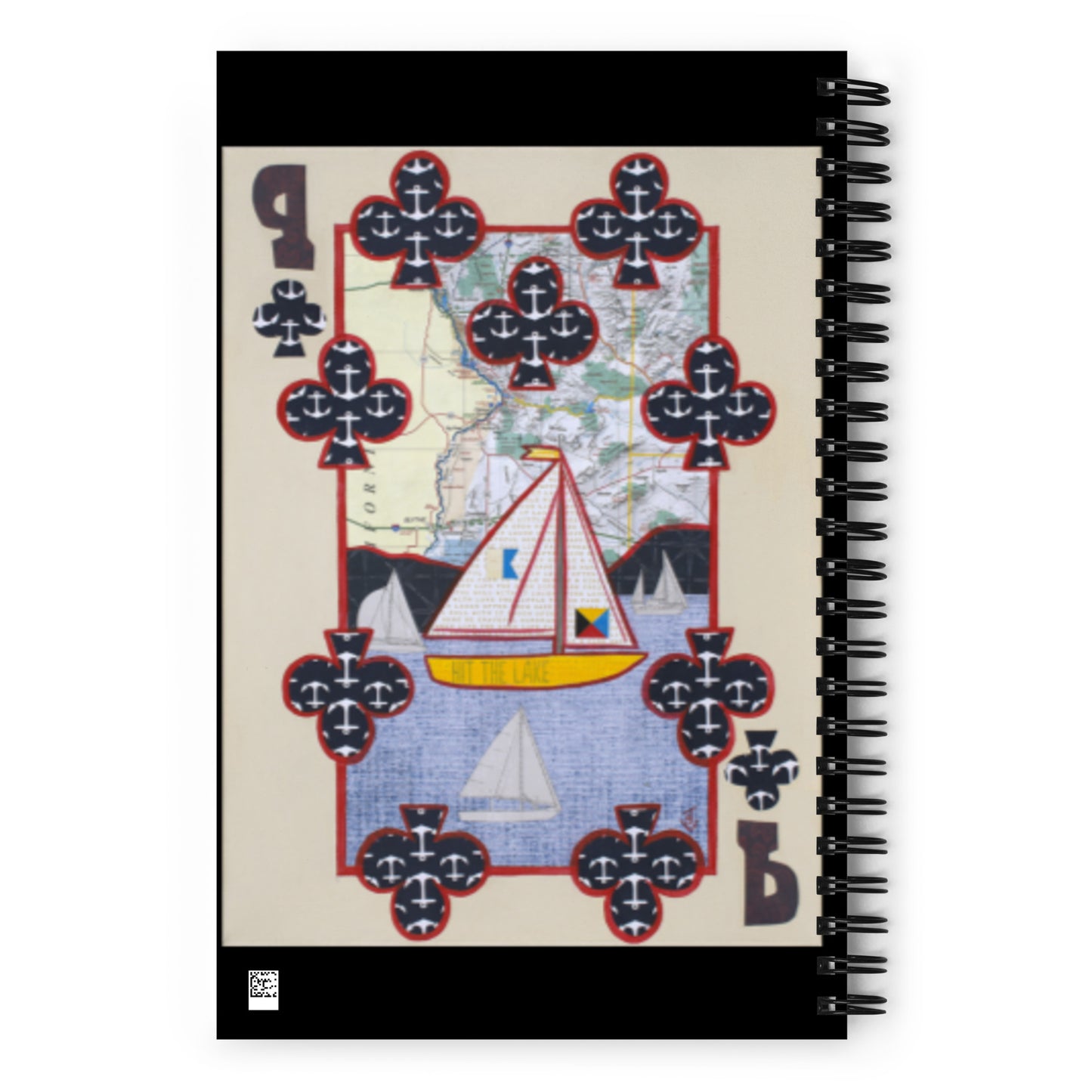 Nine of Clubs by Suzanne Villella | Spiral notebook