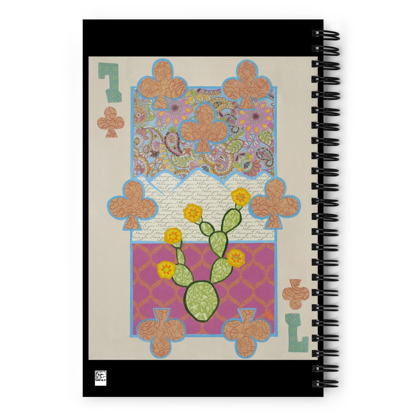 Seven of Clubs by Suzanne Villella | Spiral notebook