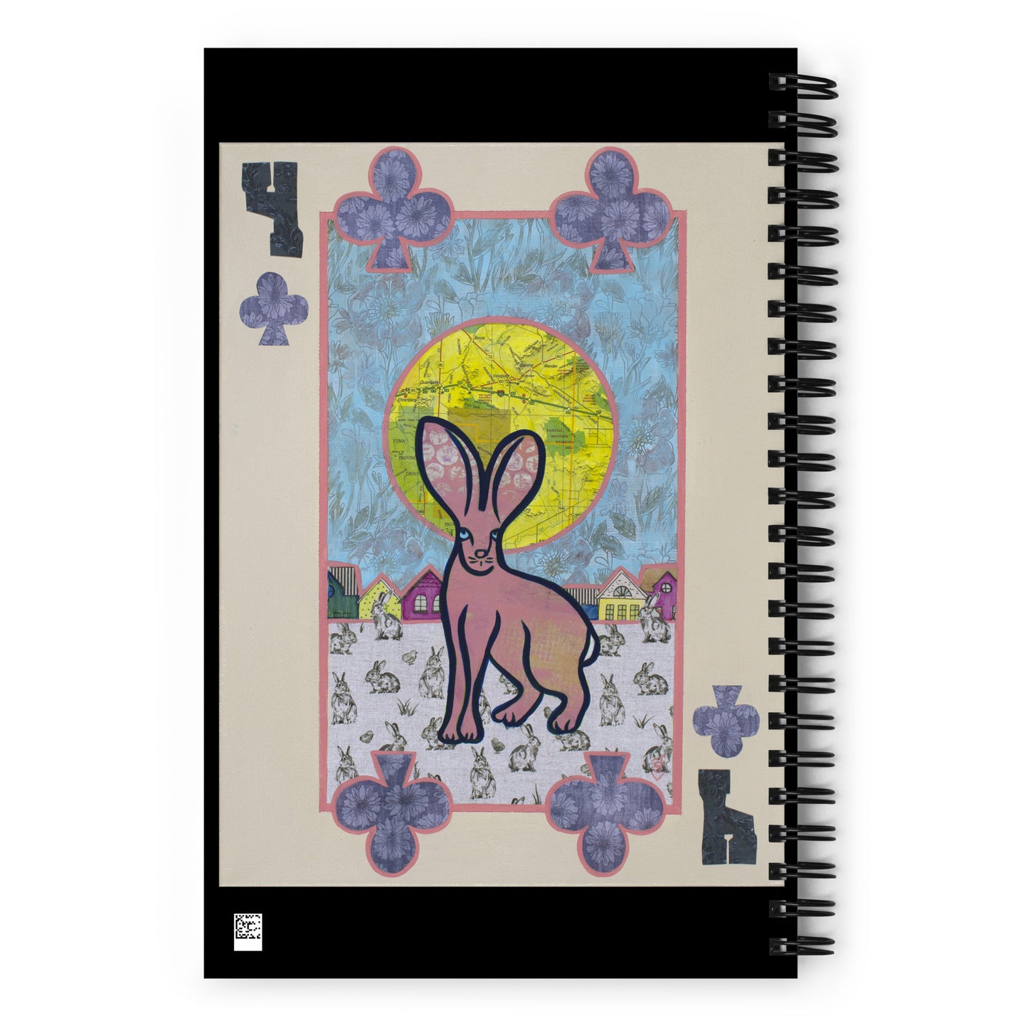 Four of Clubs by Suzanne Villella | Spiral notebook