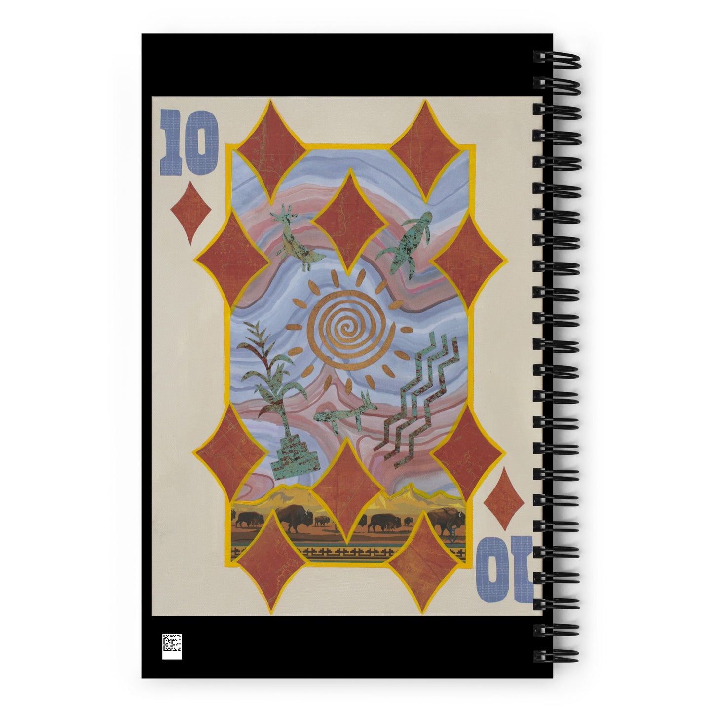 Ten of Diamonds by Suzanne Villella | Spiral notebook