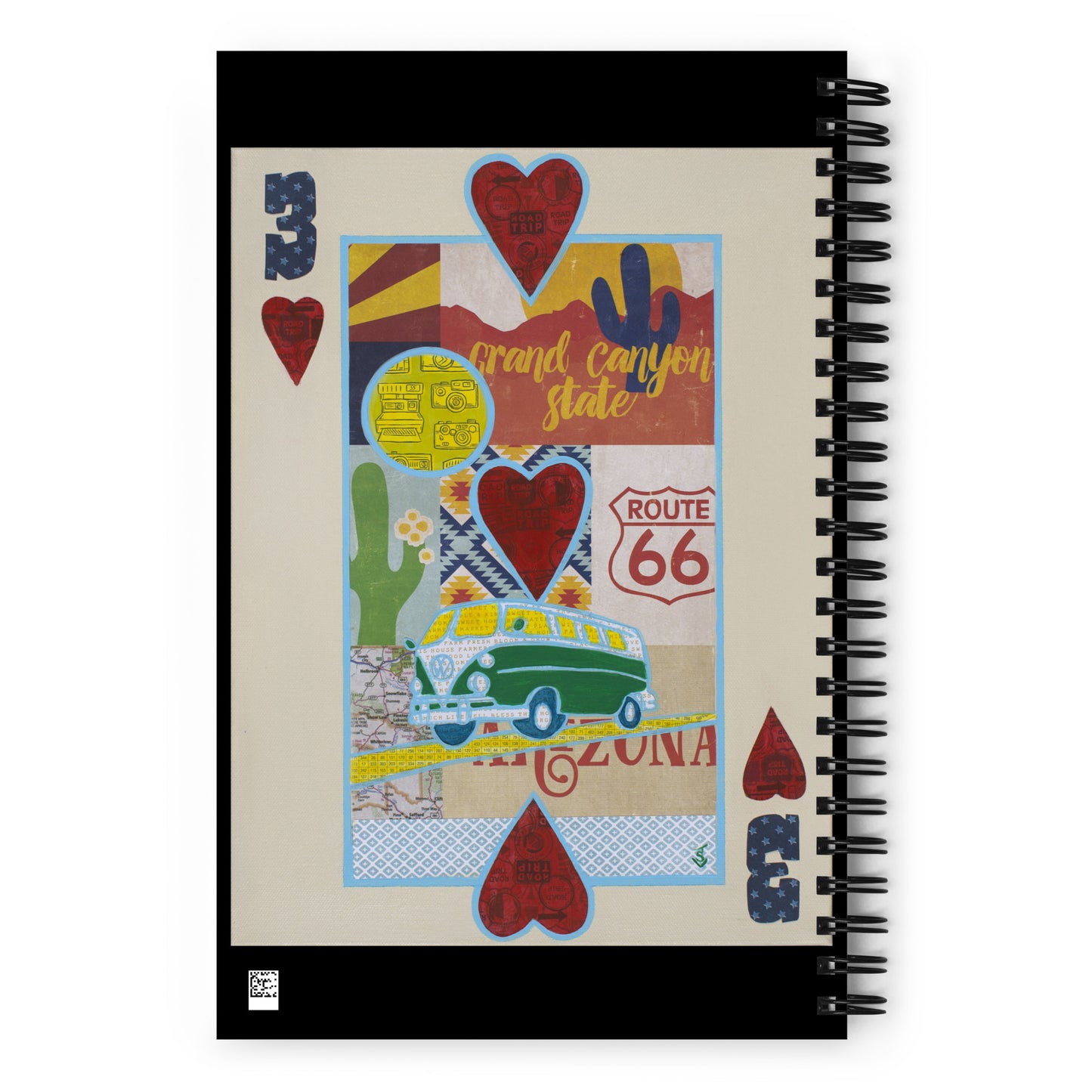 Three of Hearts by Suzanne Villella | Spiral notebook