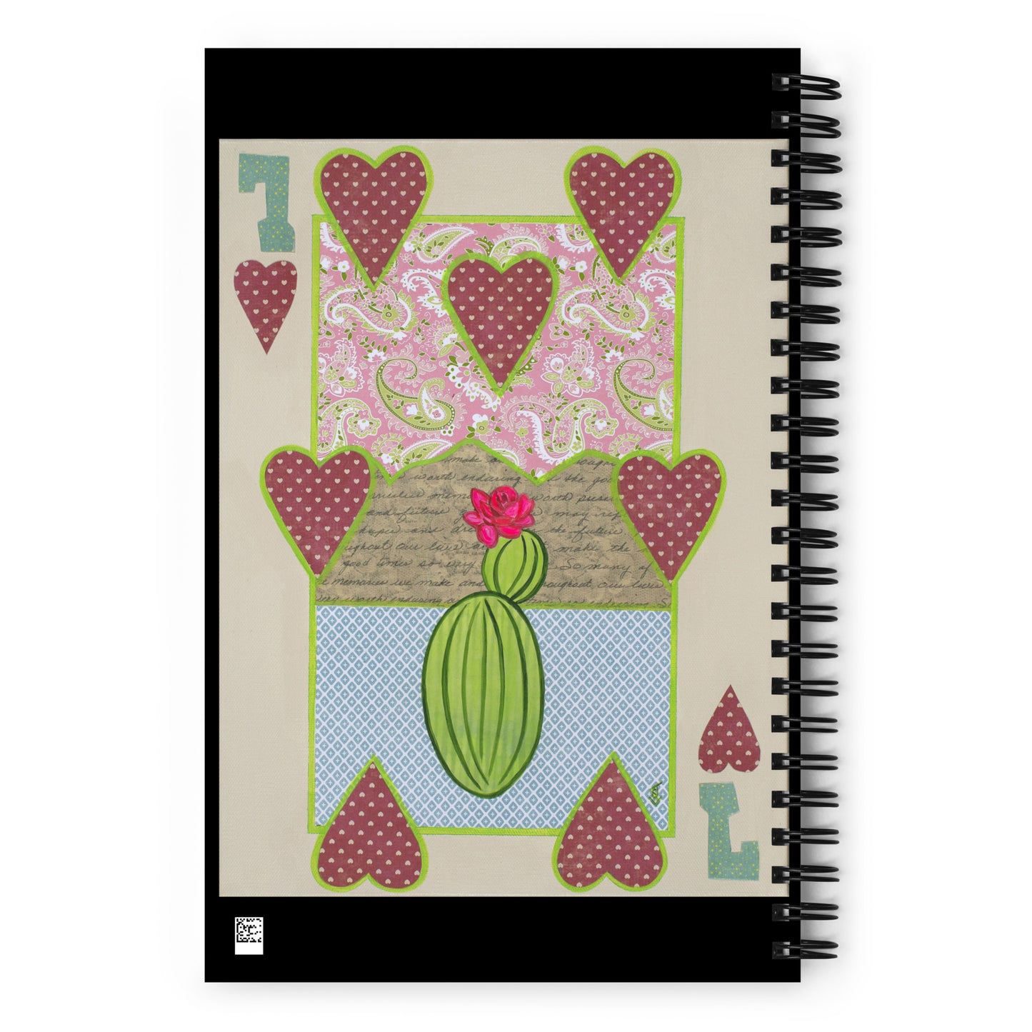 Seven of Hearts by Suzanne Villella | Spiral notebook