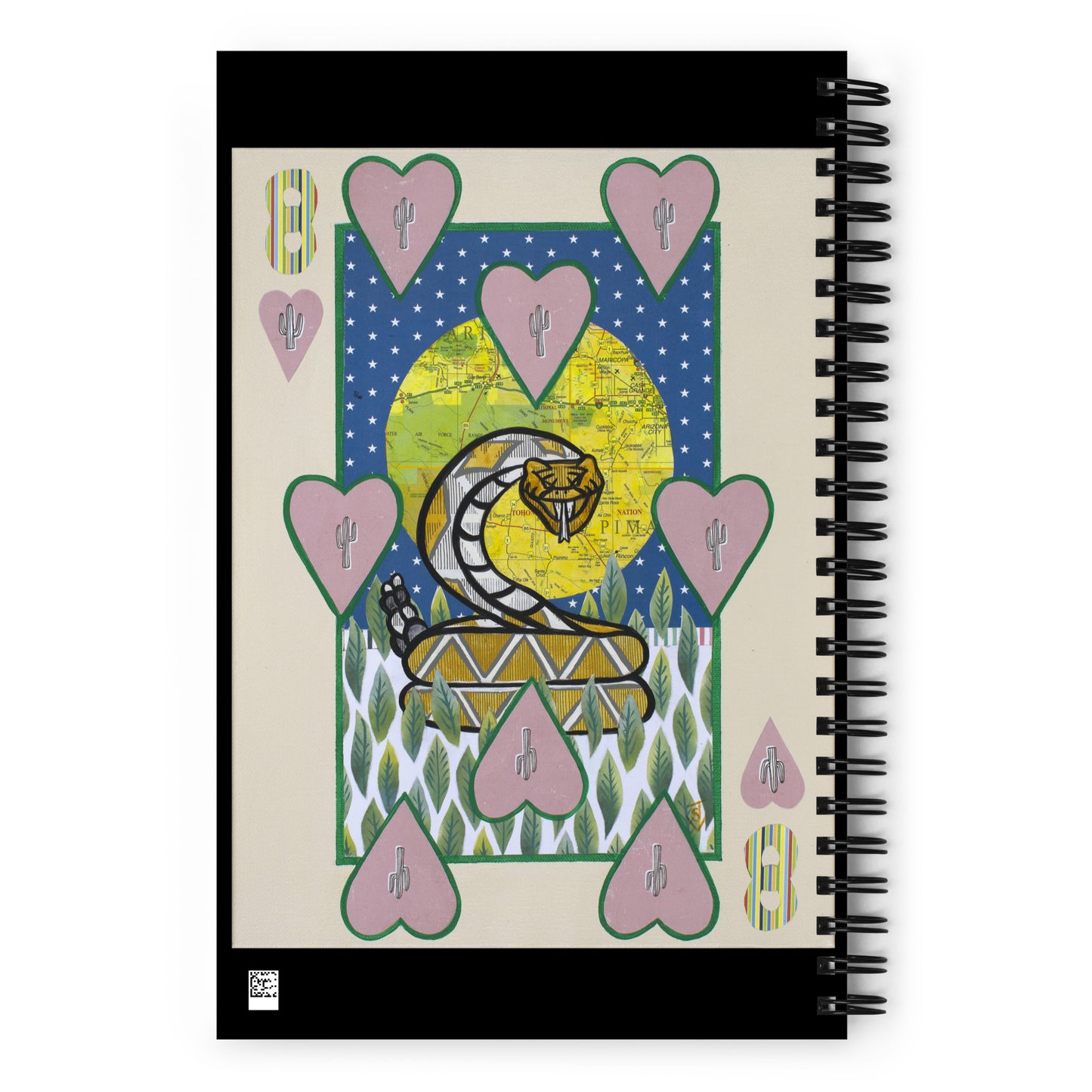 Eight of Hearts by Suzanne Villella | Spiral notebook