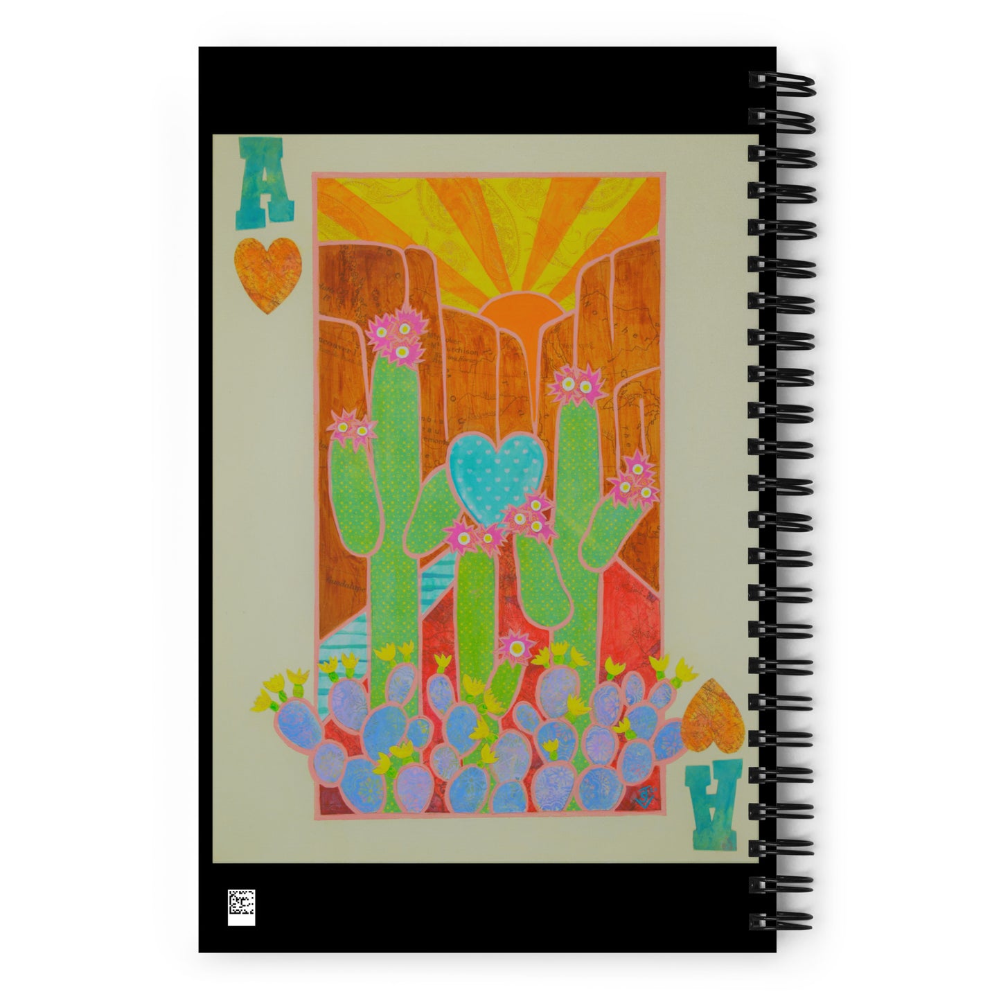 Ace of Hearts by Suzanne Villella | Spiral notebook