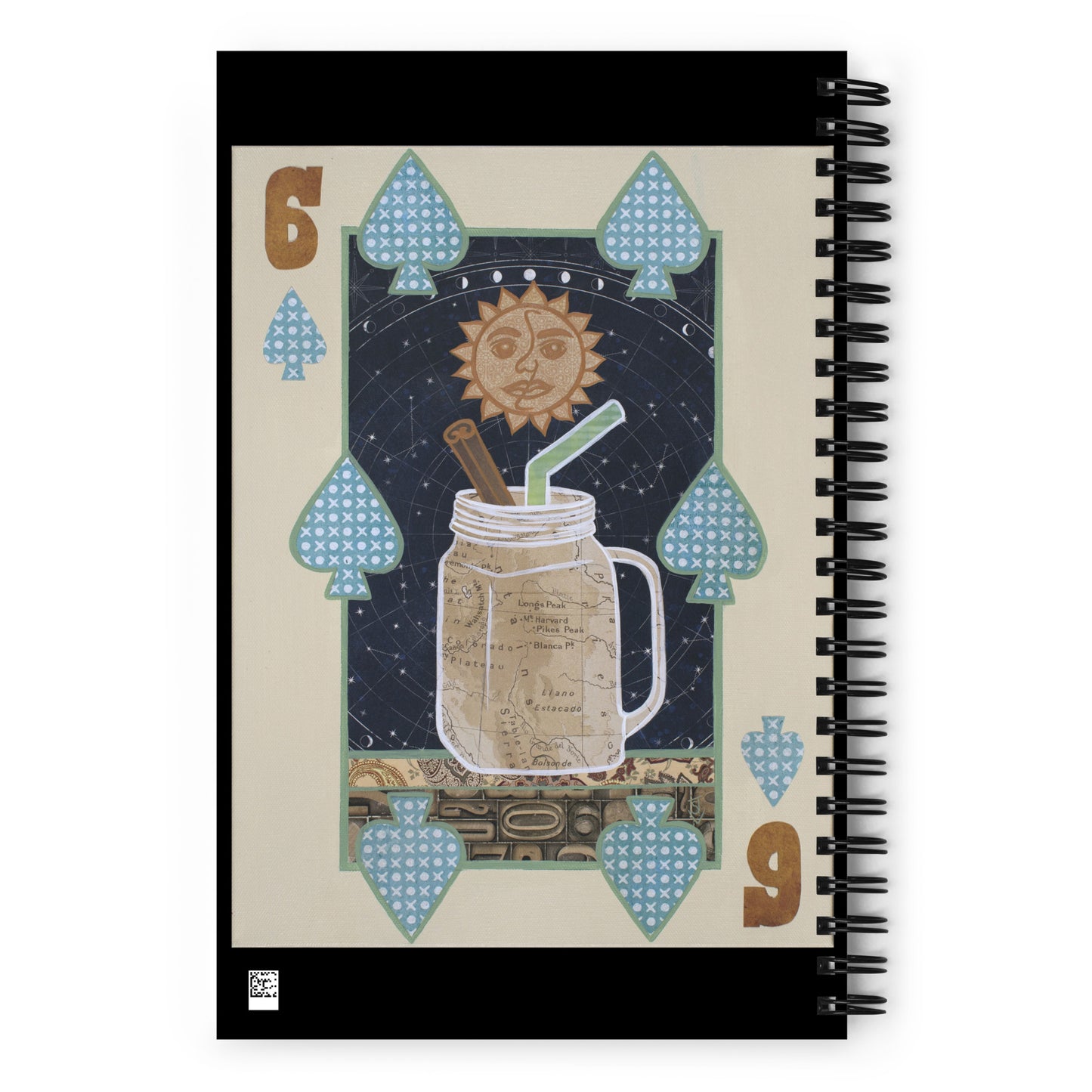 Six of Spades by Suzanne Villella | Spiral notebook