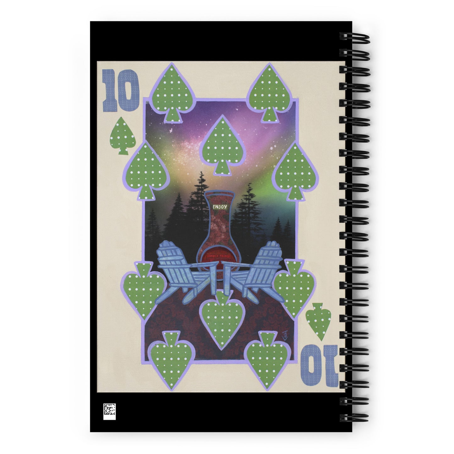 Ten of Spades by Suzanne Villella | Spiral notebook