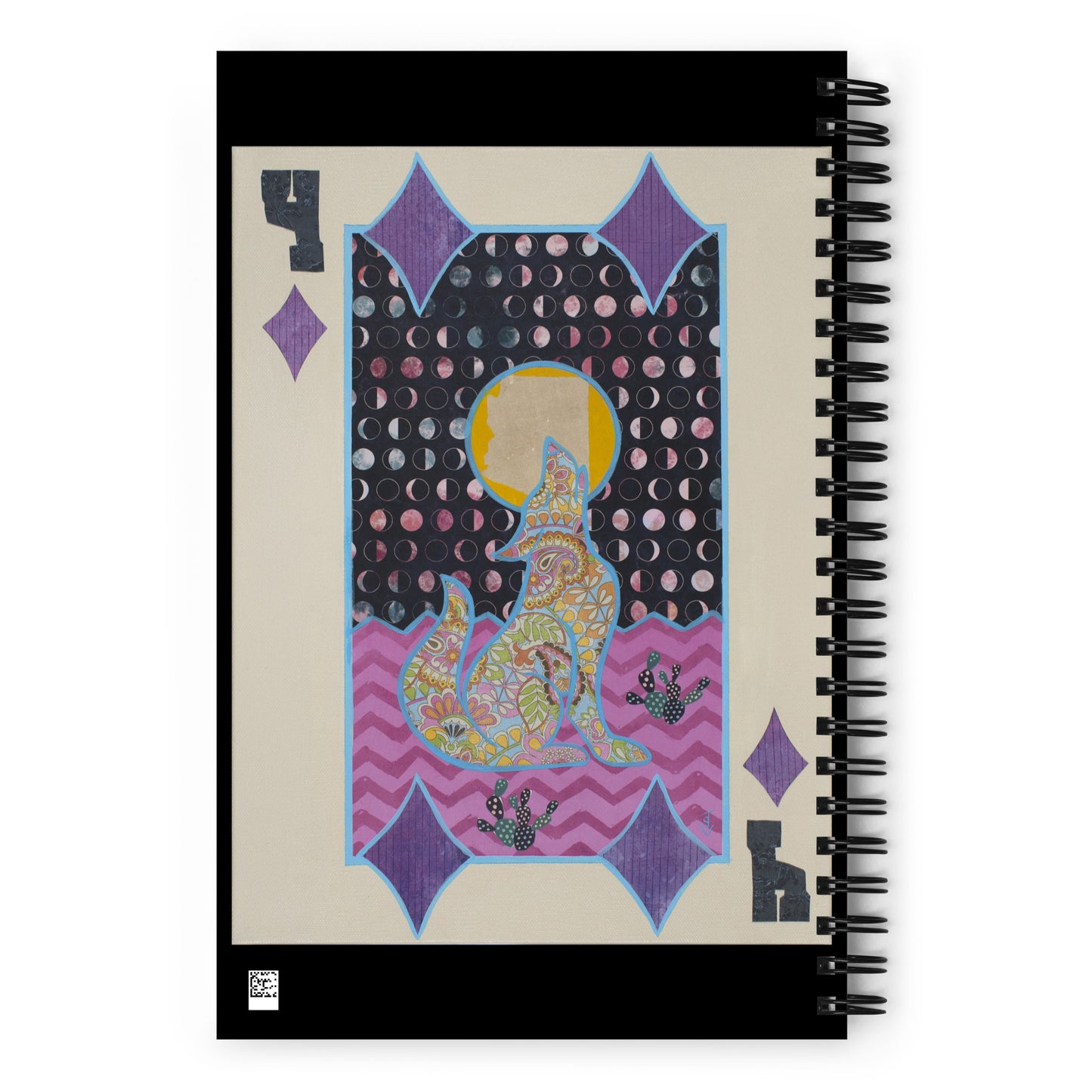 Four of Diamonds by Suzanne Villella | Spiral notebook