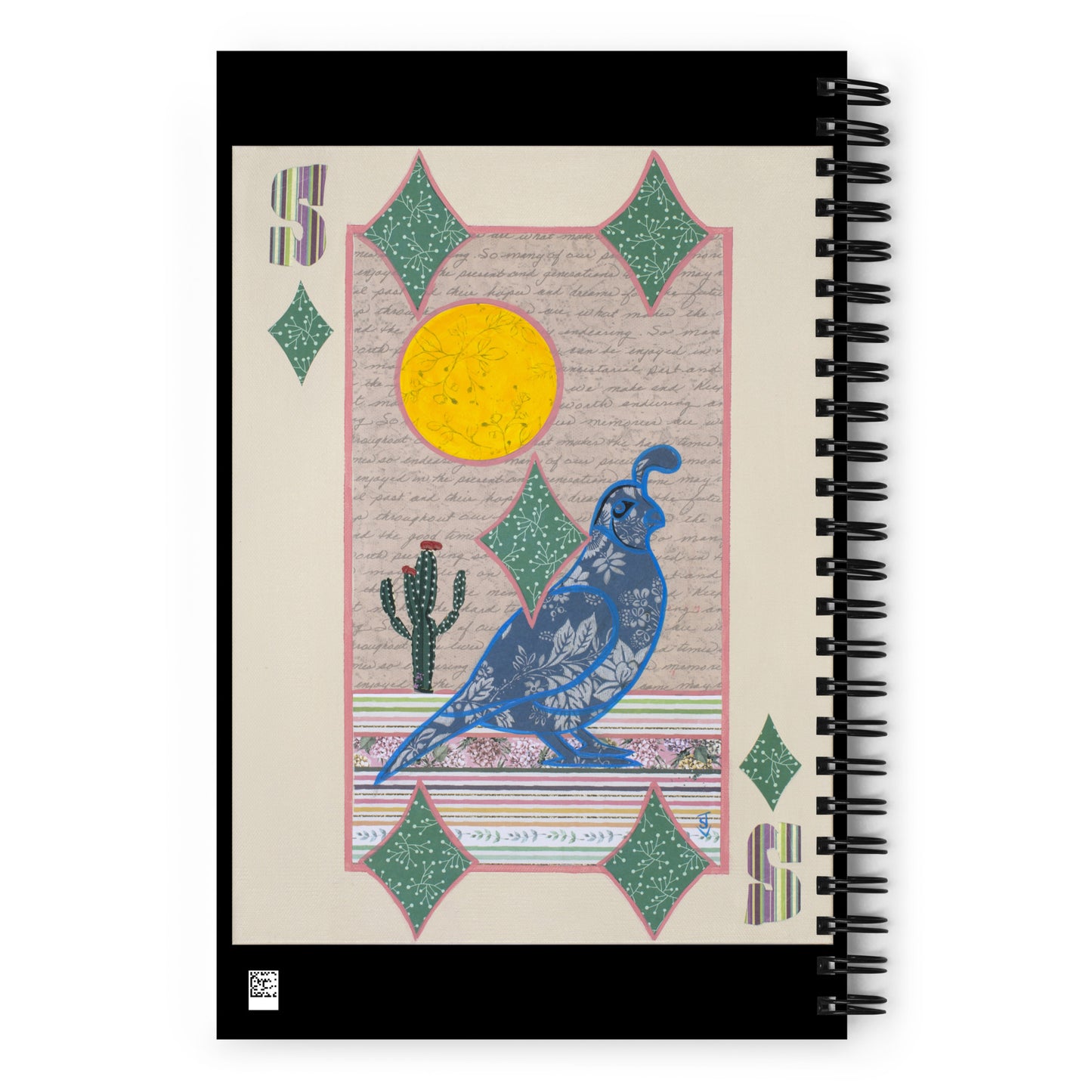 Five of Diamonds by Suzanne Villella | Spiral notebook