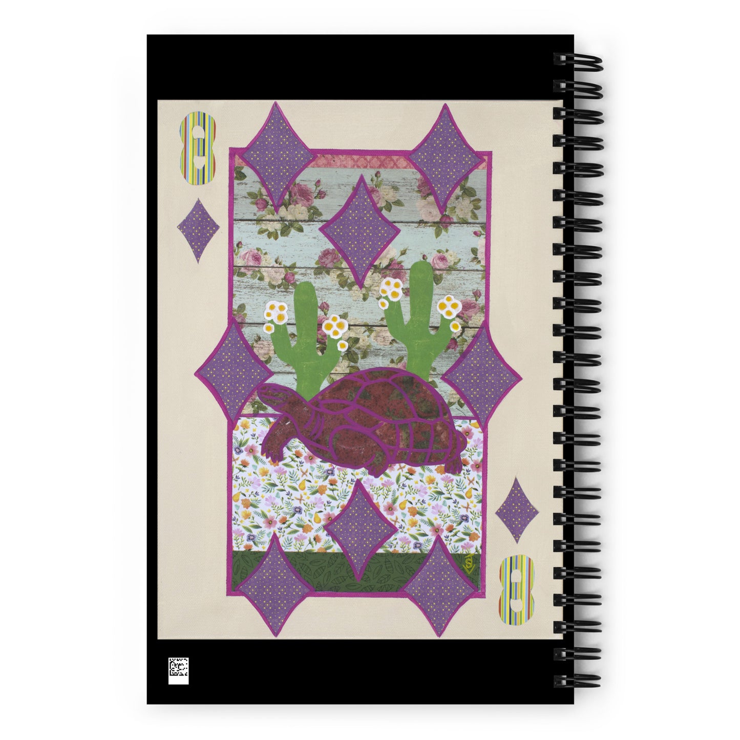 Eight of Diamonds by Suzanne Villella | Spiral notebook