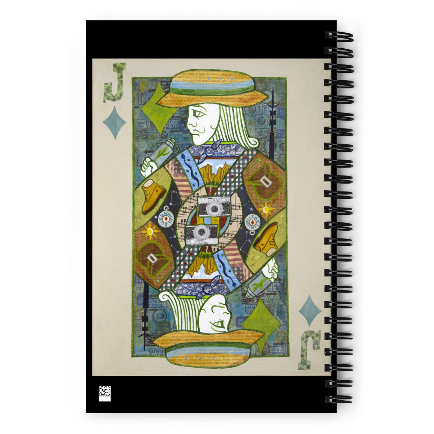 Jack of Diamonds by Suzanne Villella | Spiral notebook