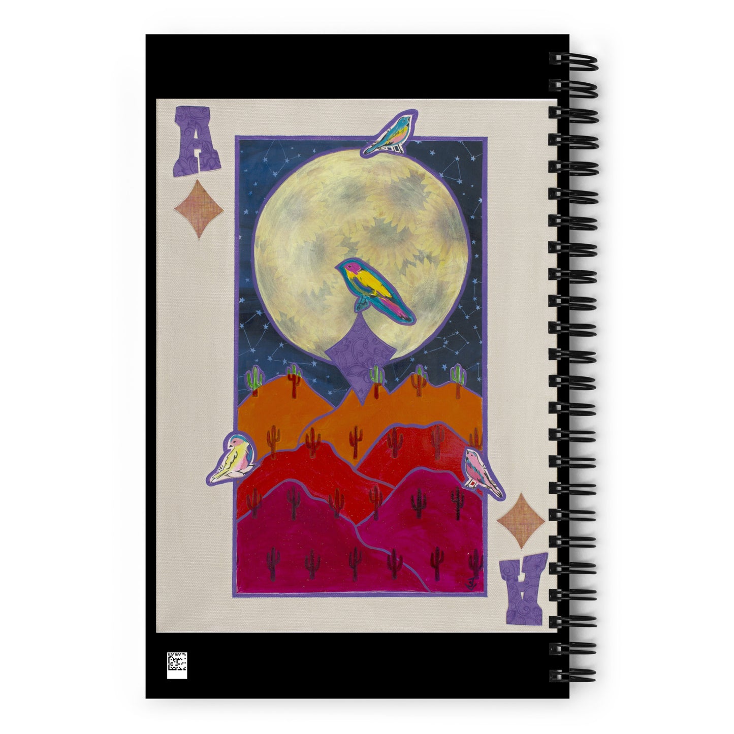 Ace of Diamonds by Suzanne Villella | Spiral notebook