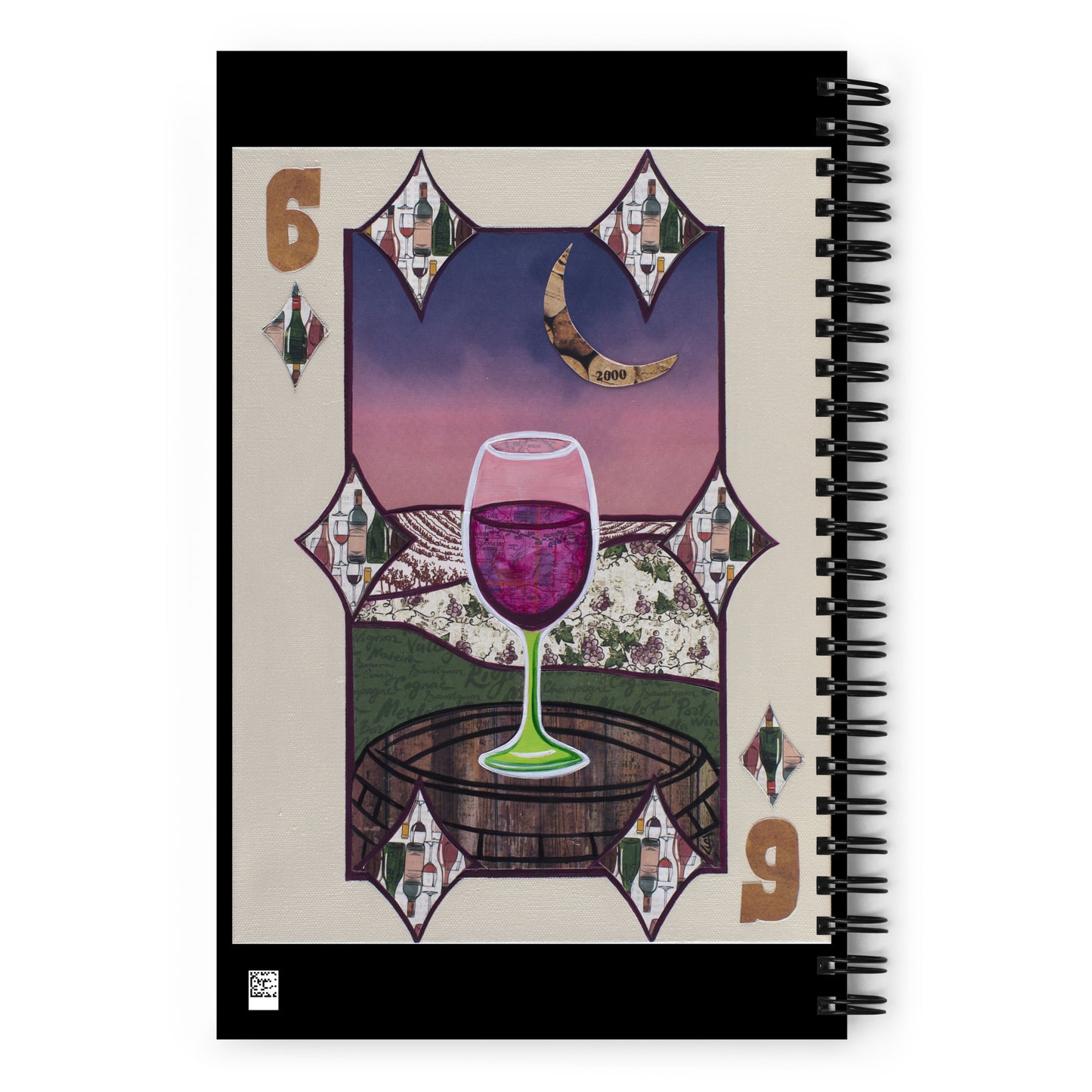 Six of Diamonds by Suzanne Villella | Spiral notebook