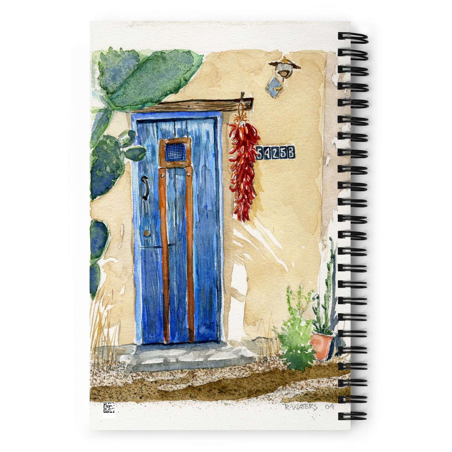 Blue Door Ft Lowell by Rob Waters | Spiral notebook