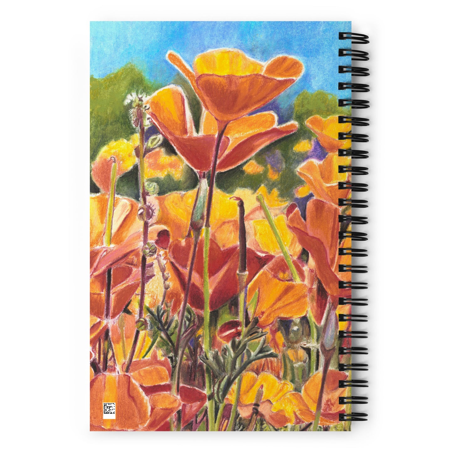 Roadside Poppies by Amber Pierson | Spiral notebook