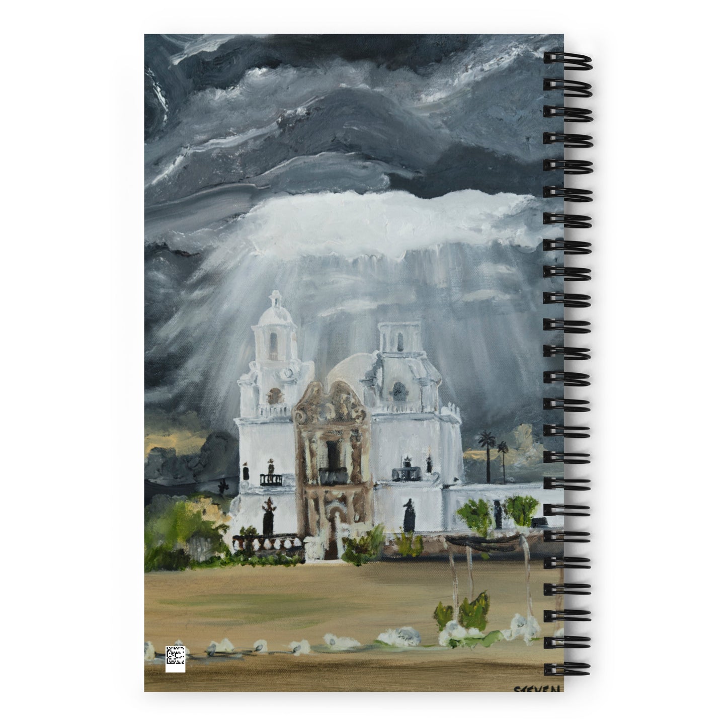 Heaven Opens Over San Xavier by Steven Bye | Spiral notebook