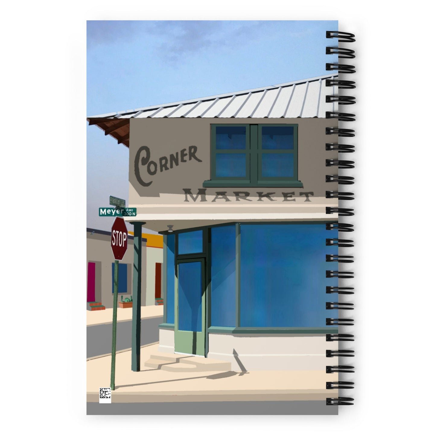 Corner Market by Mike Berren | Spiral notebook