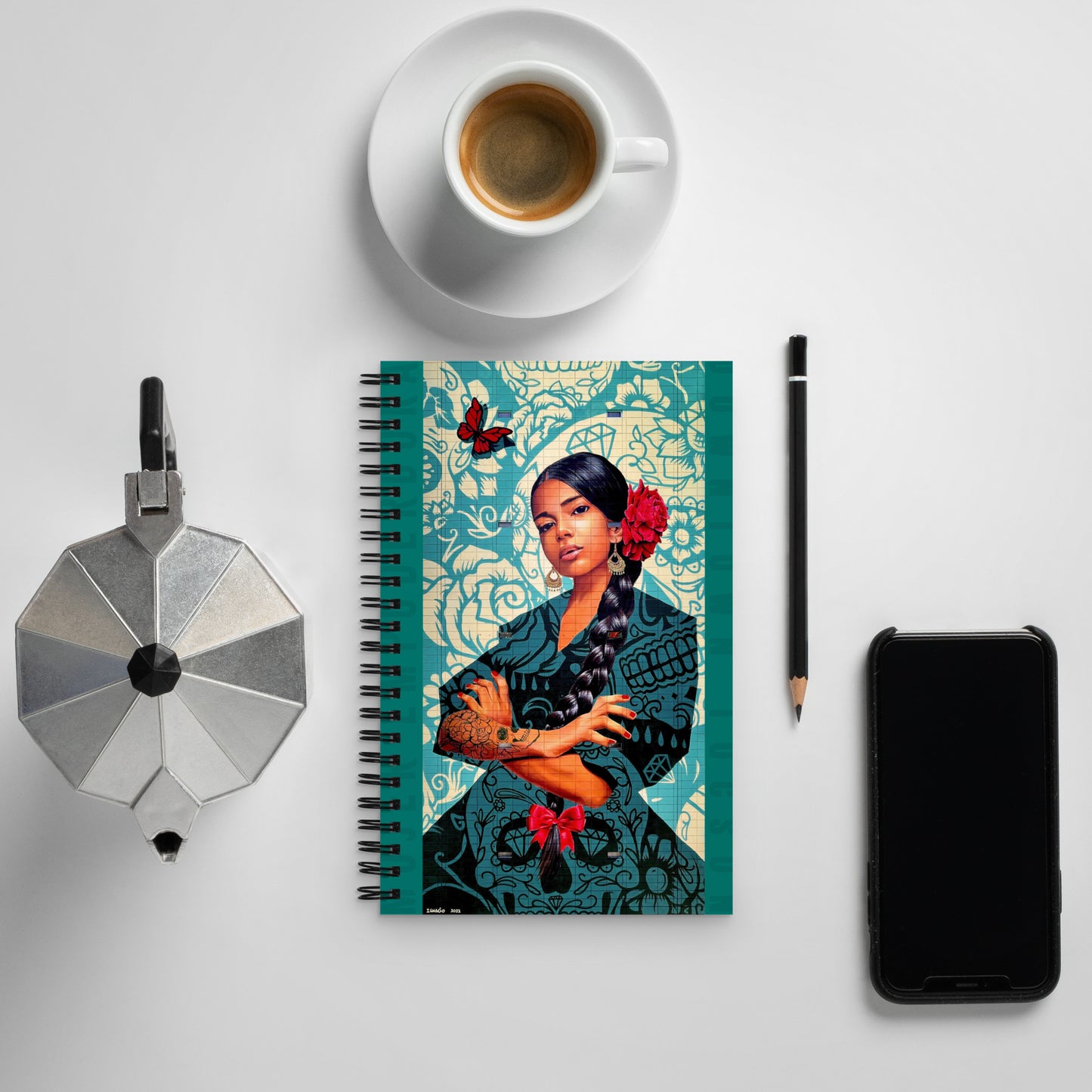 Empowered Woman Mural by Ignacio Garcia | Spiral notebook